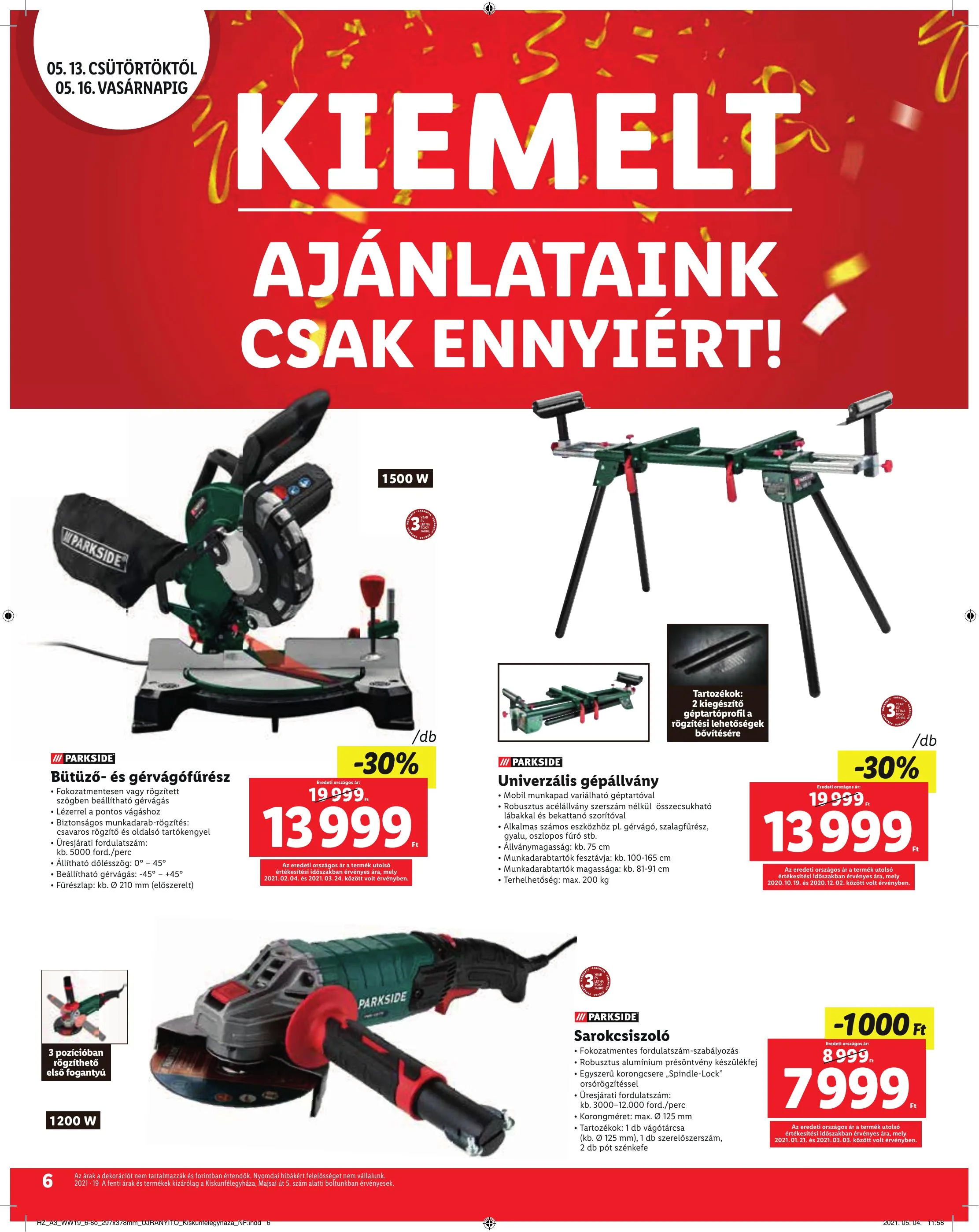 Lidl akciós újság Kiskunfelegyhaza 05.13–05.16 – 6. oldal