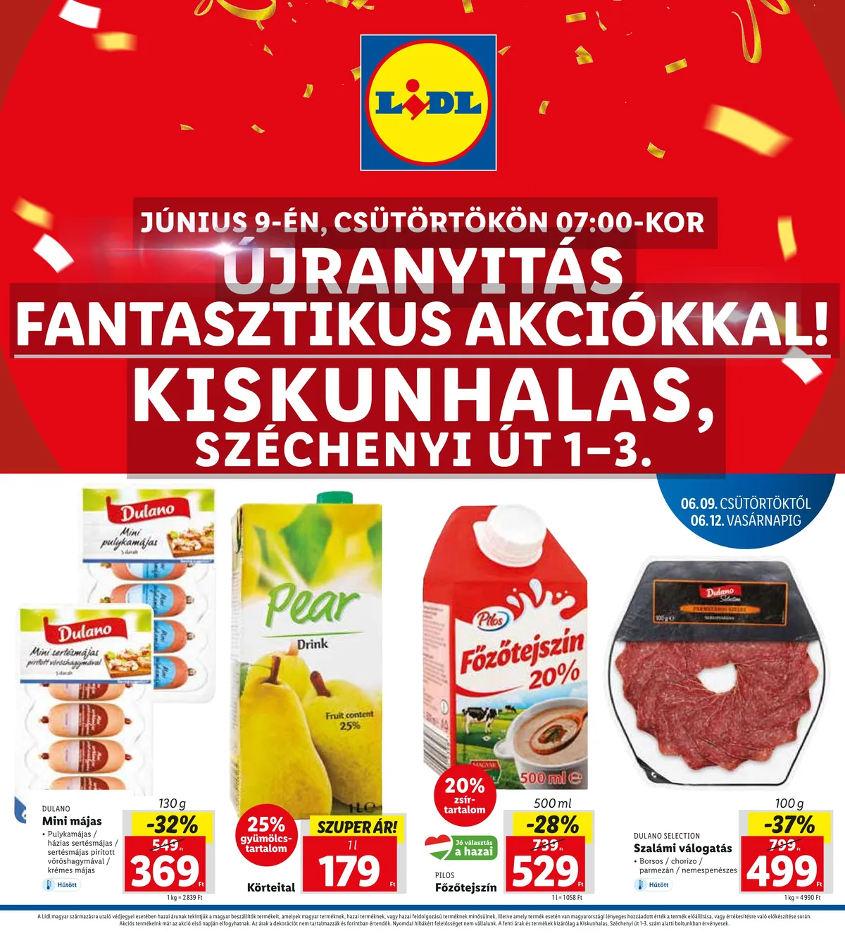 Lidl akciós újság Kiskunhalas 06.09–06.12