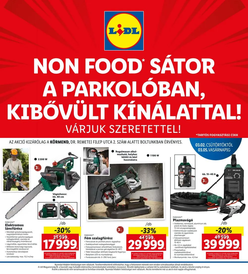 Lidl akciós újság Kormend 03.02–03.05