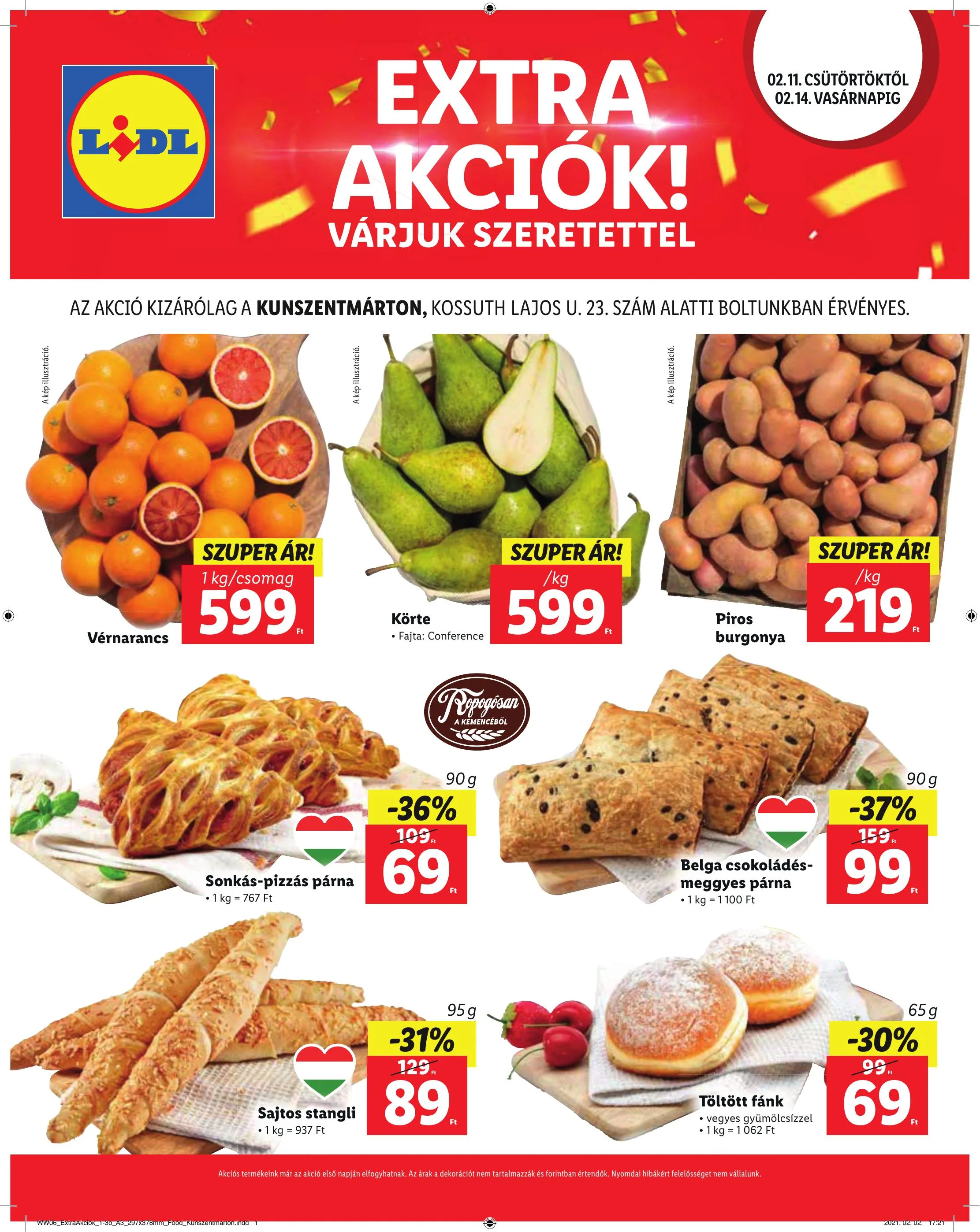 Lidl akciós újság Kunszentmarton 02.11–02.14