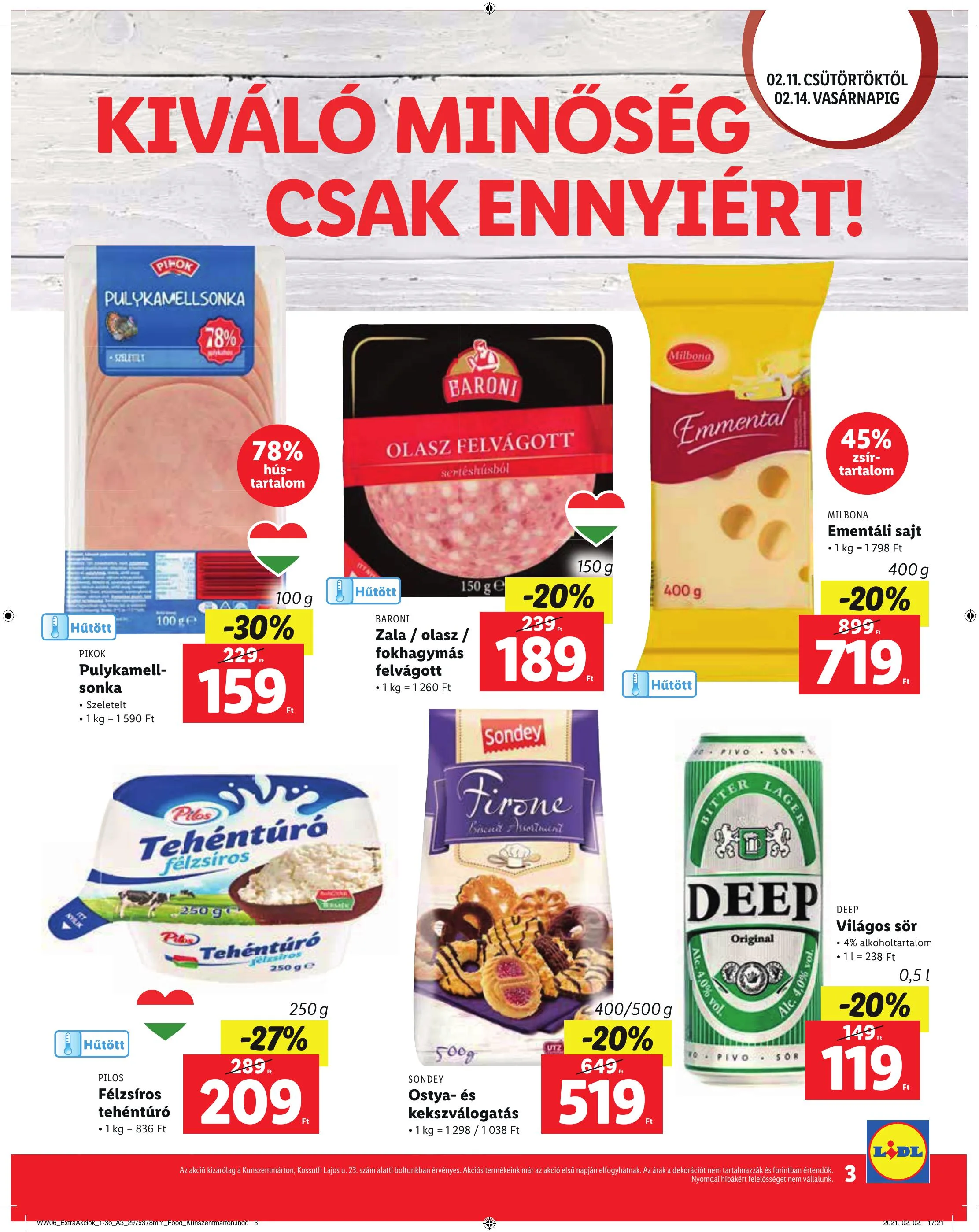 Lidl akciós újság Kunszentmarton 02.11–02.14 – 3. oldal