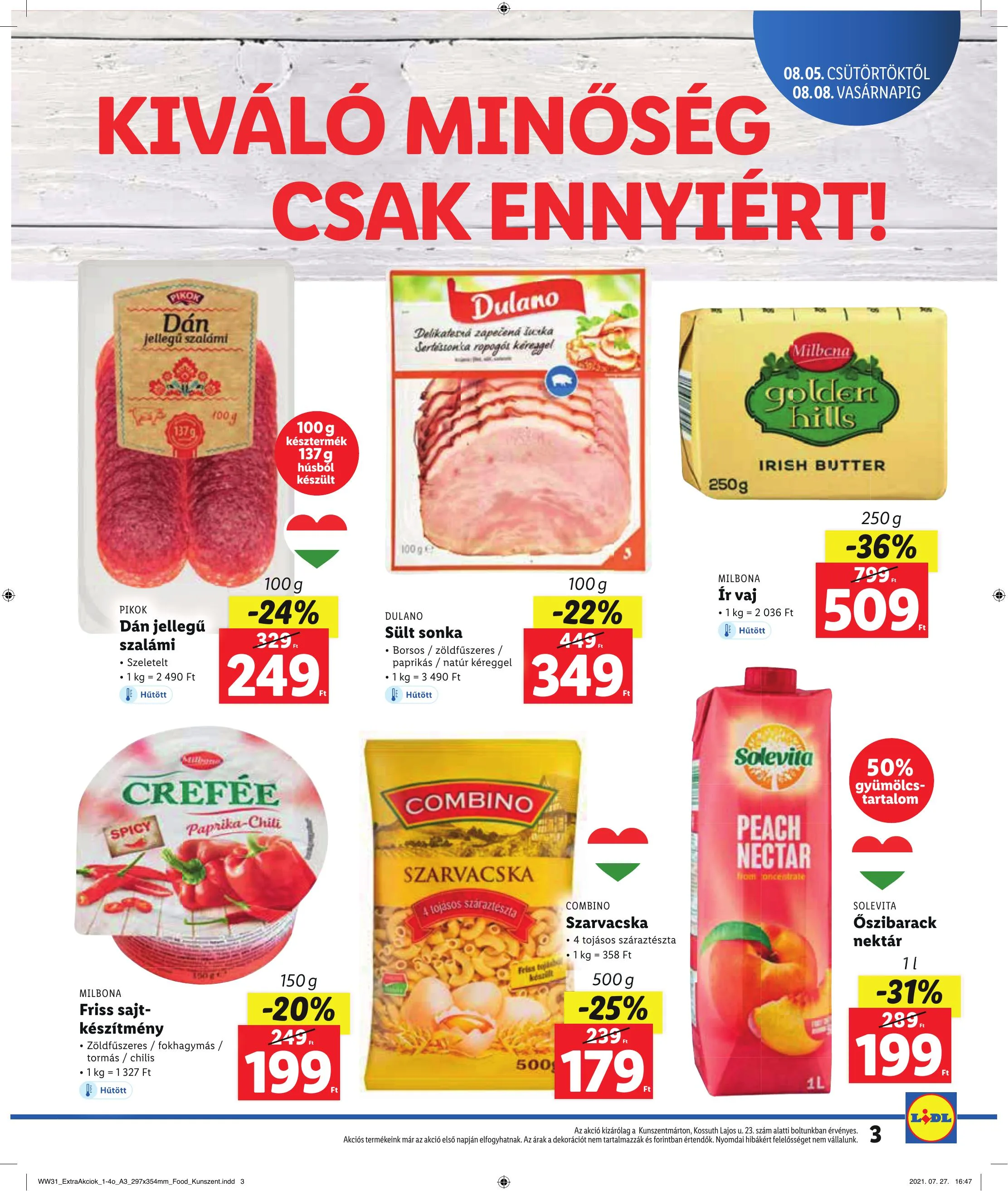 Lidl akciós újság Kunszentmarton 08.05–08.08 – 3. oldal