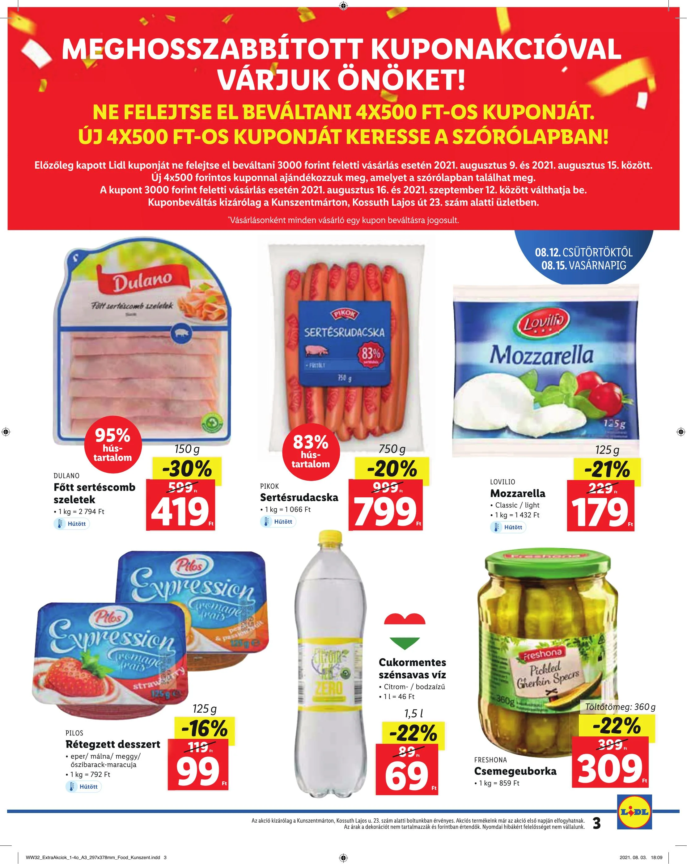 Lidl akciós újság Kunszentmarton 08.12–08.15 – 3. oldal
