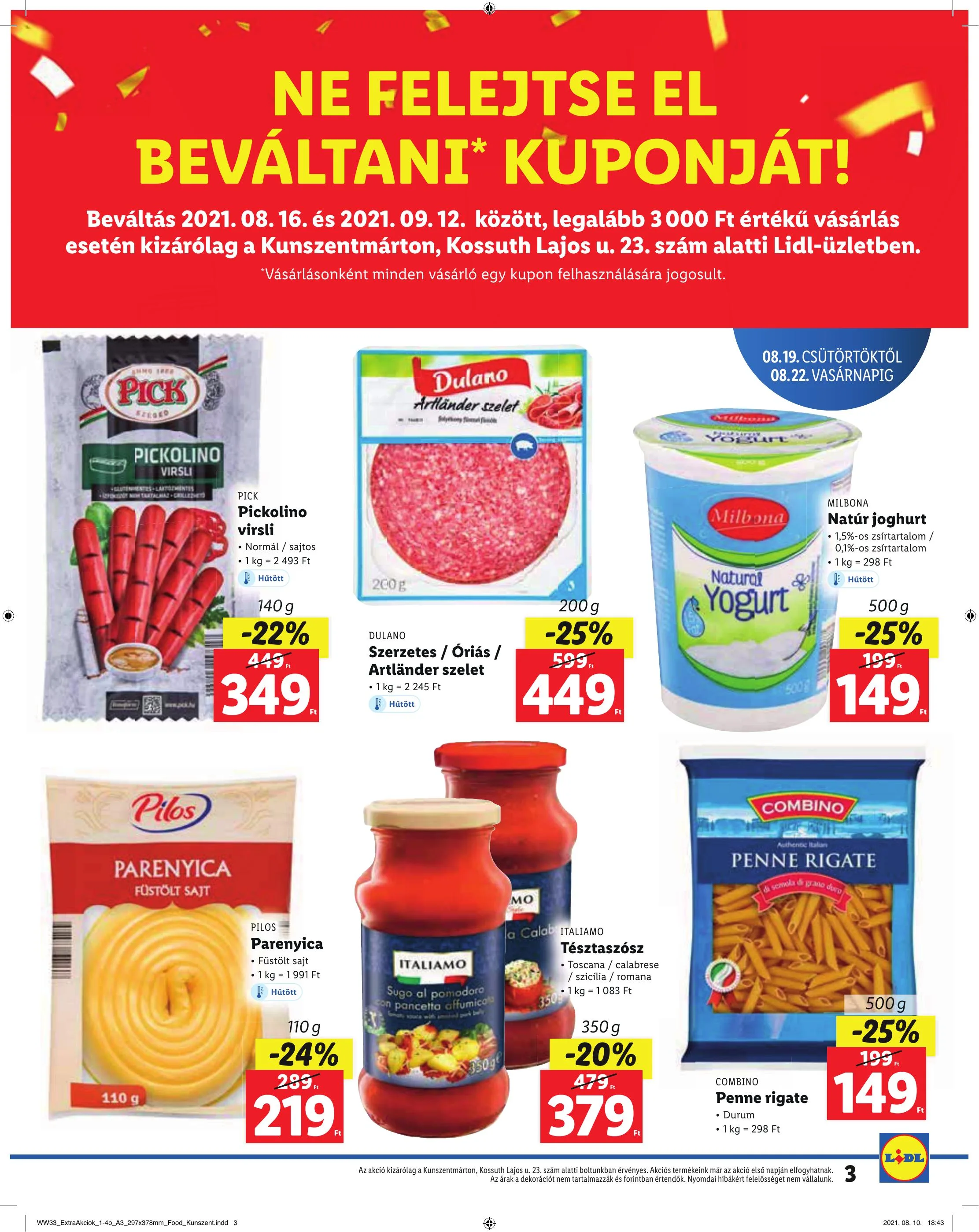 Lidl akciós újság Kunszentmarton 08.19–08.22 – 3. oldal