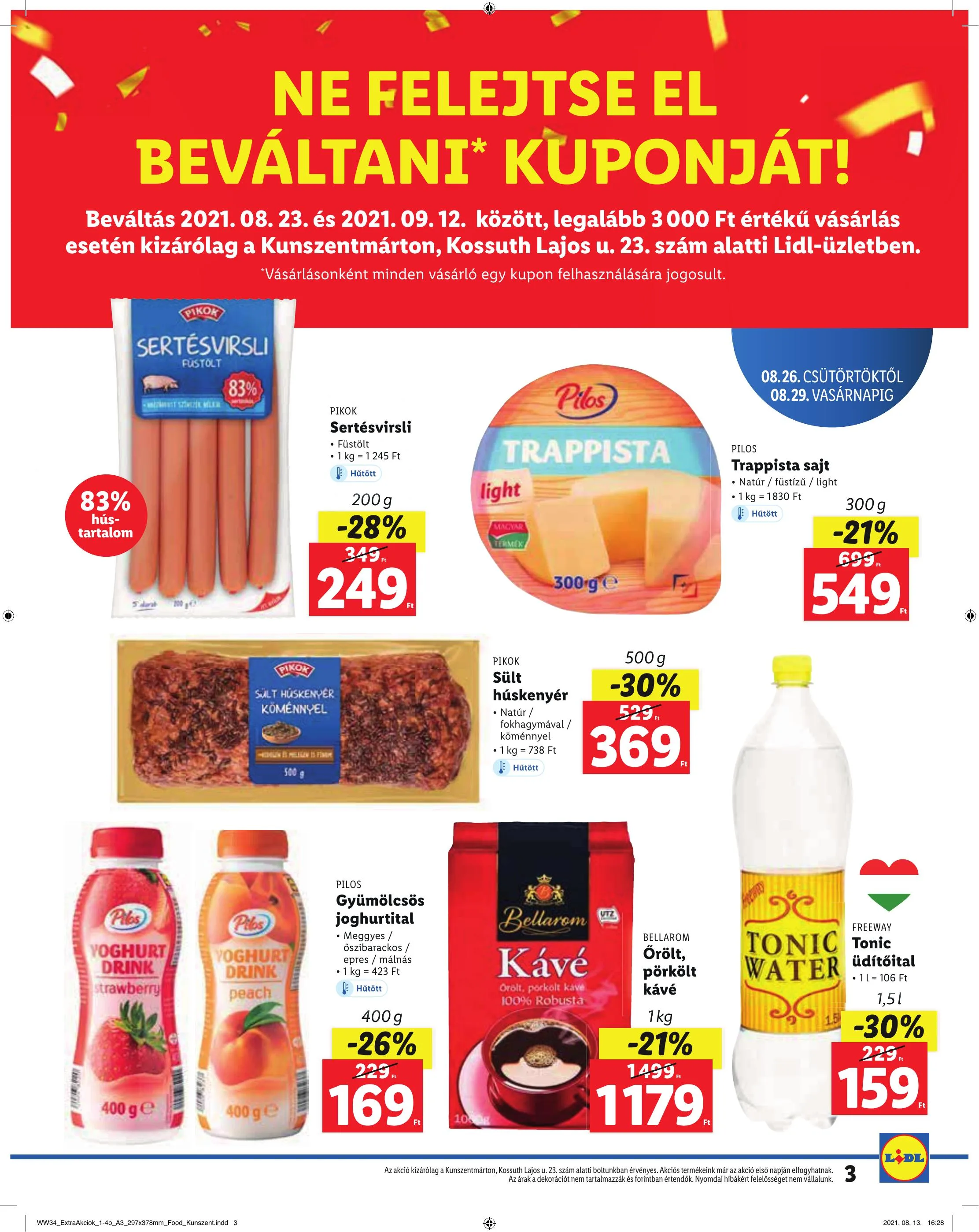 Lidl akciós újság Kunszentmarton 08.26–08.29 – 3. oldal