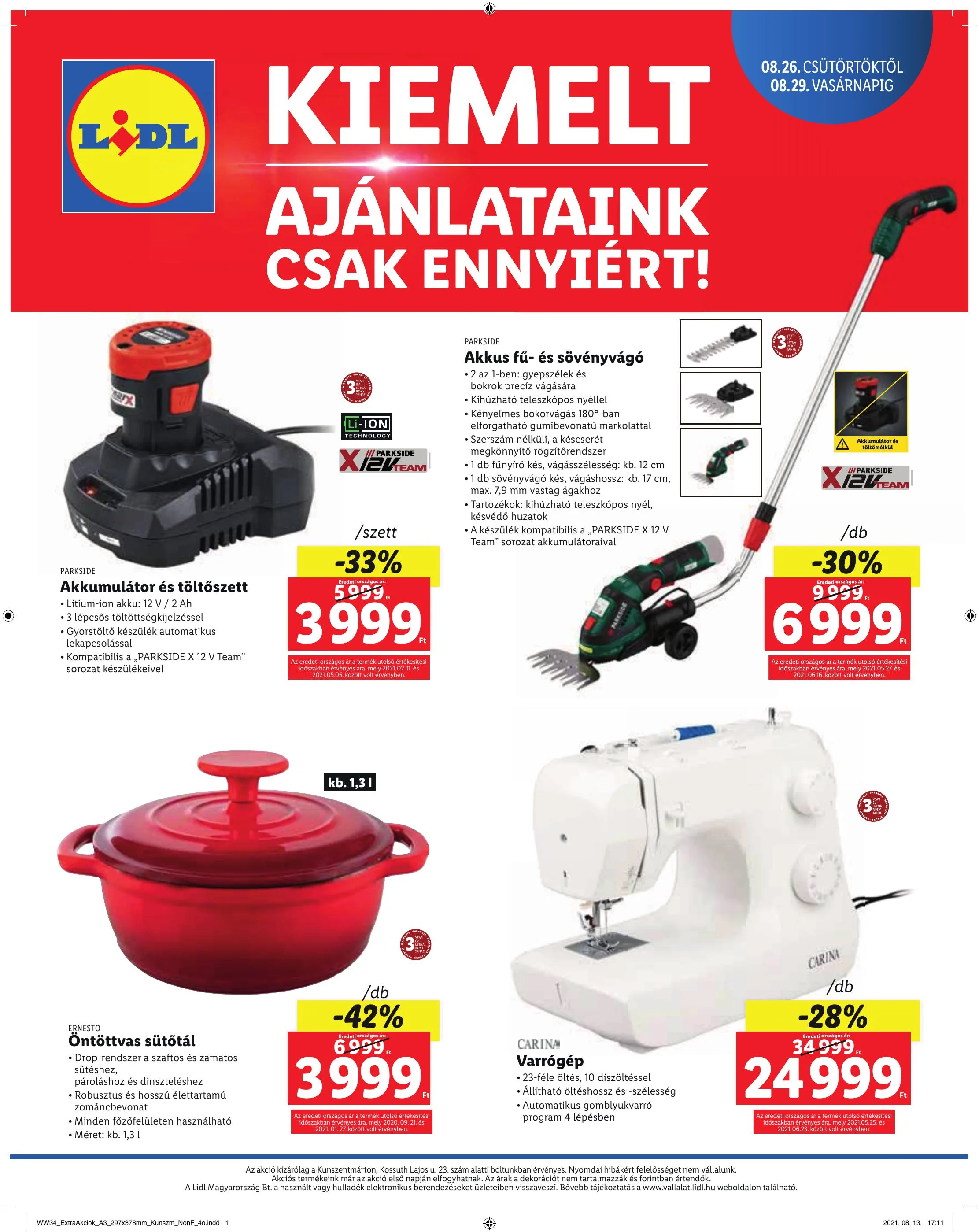 Lidl akciós újság Kunszentmarton 08.26–08.29 – 4. oldal