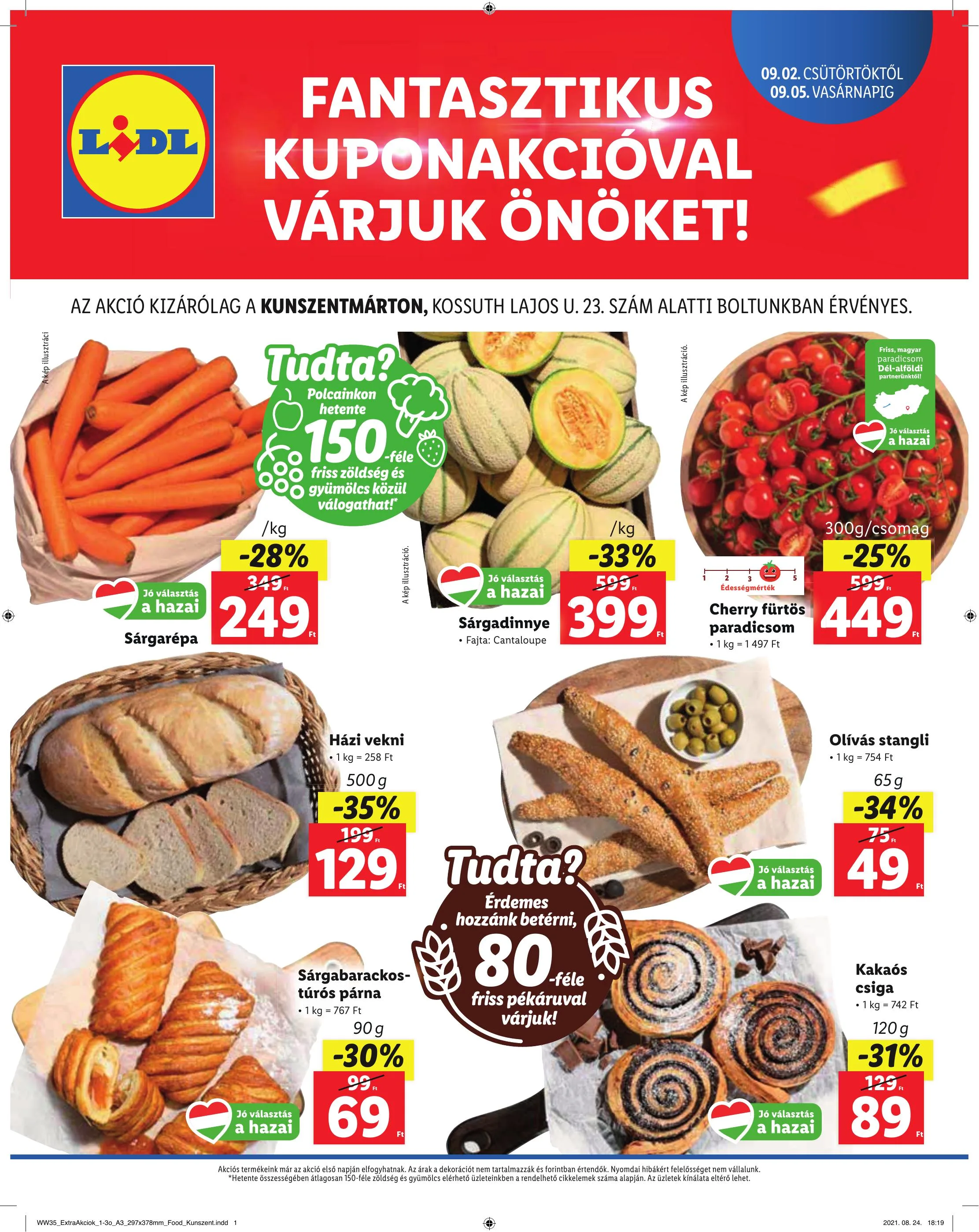 Lidl akciós újság Kunszentmarton 09.02–09.05