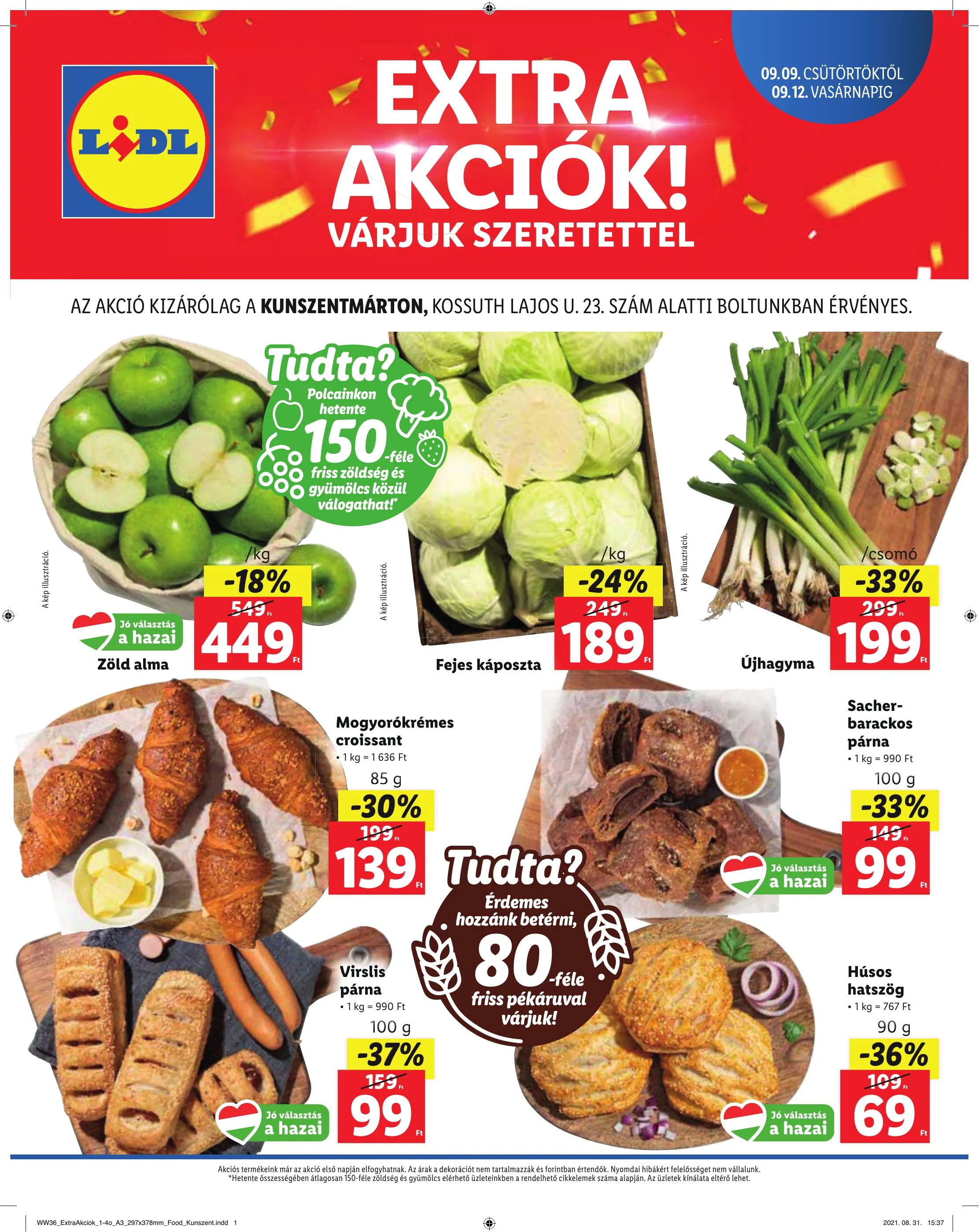 Lidl akciós újság Kunszentmarton 09.09–09.12