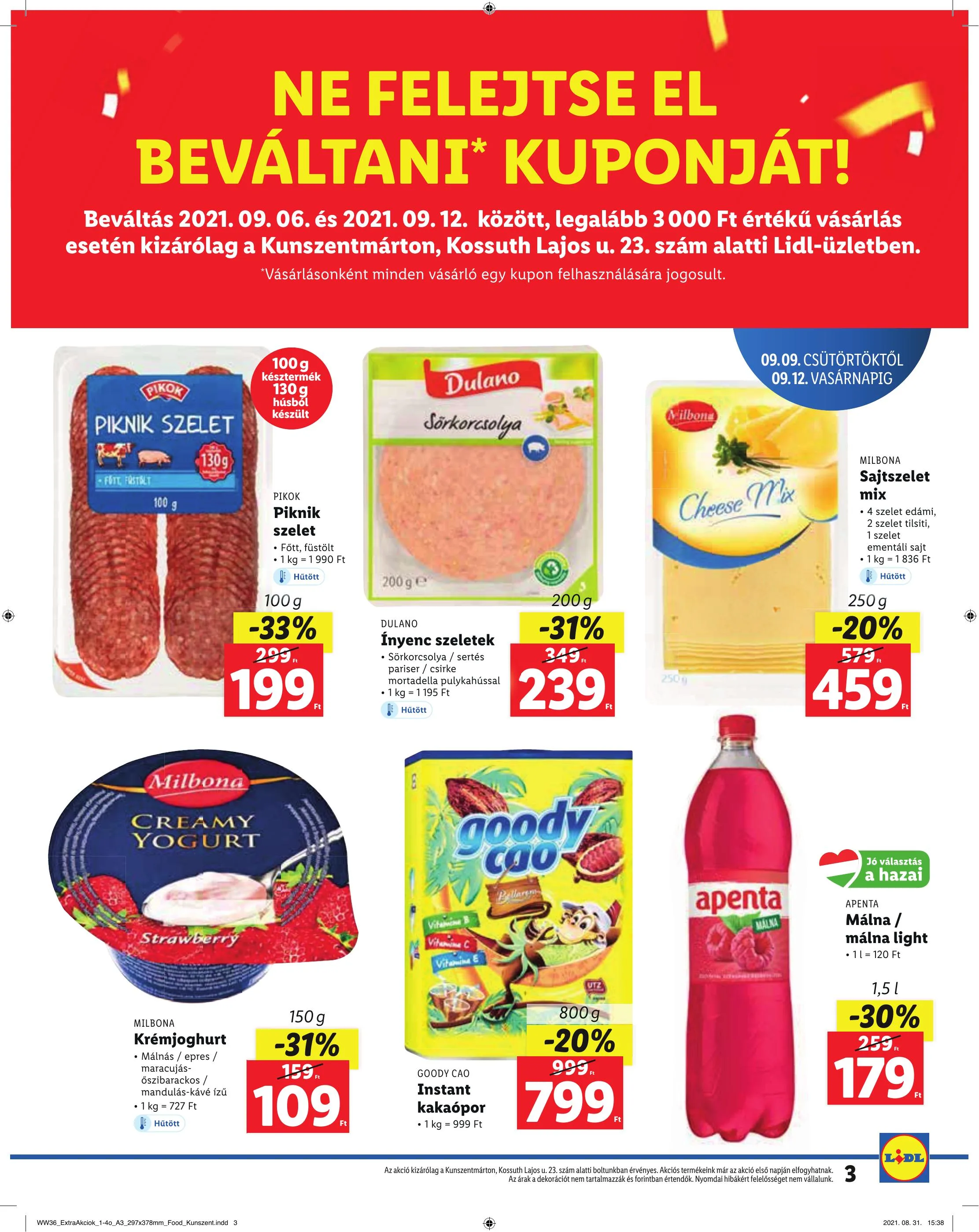 Lidl akciós újság Kunszentmarton 09.09–09.12 – 3. oldal