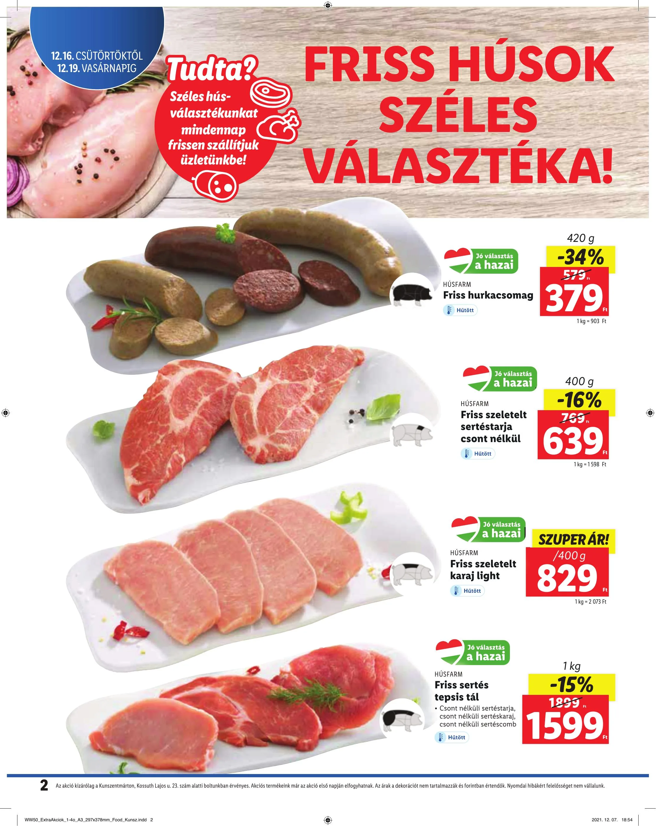 Lidl akciós újság Kunszentmarton 12.16–12.19 – 2. oldal