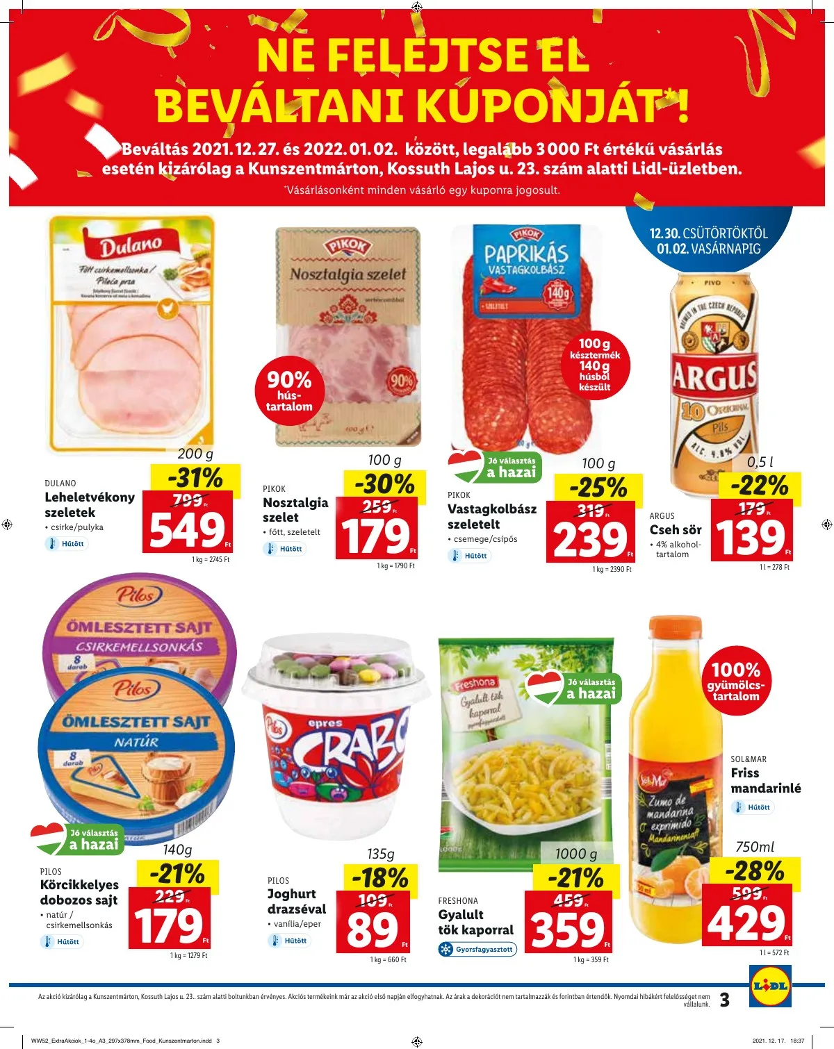 Lidl akciós újság Kunszentmarton 12.30–01.02 – 3. oldal