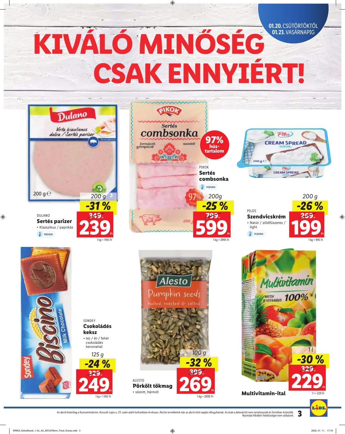 Lidl akciós újság Kunszentmarton 01.20–01.20 – 3. oldal