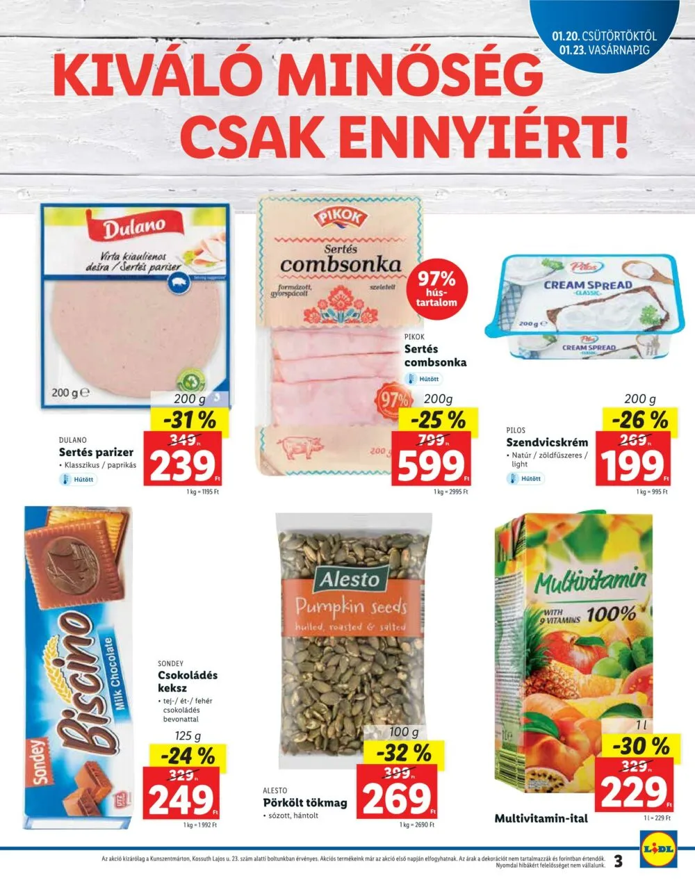 Lidl akciós újság Kunszentmarton 01.20–01.23 – 3. oldal