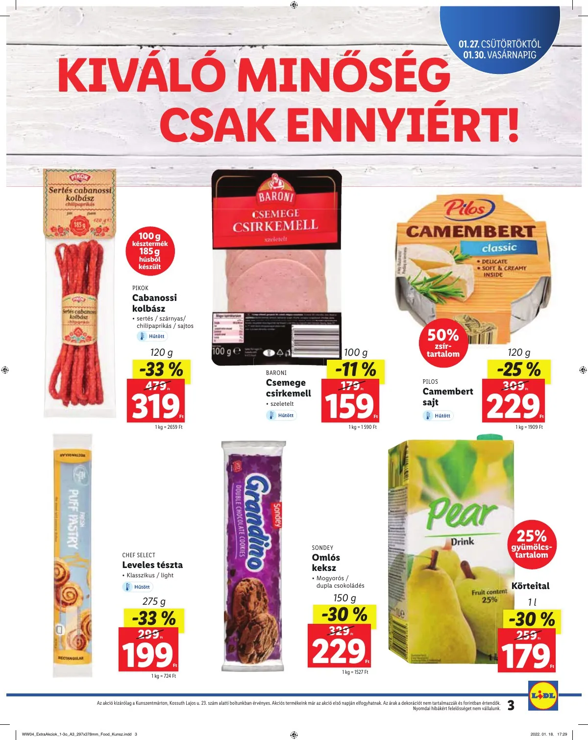 Lidl akciós újság Kunszentmarton 01.27–01.30 – 3. oldal