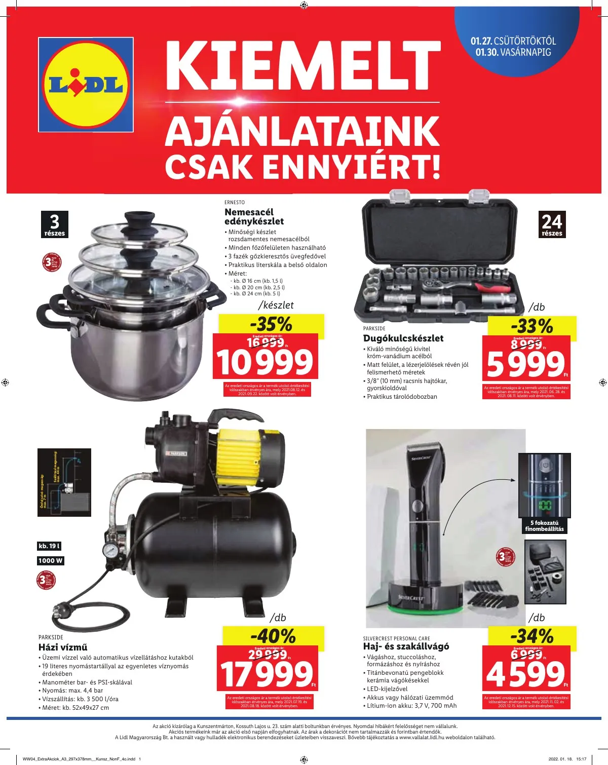 Lidl akciós újság Kunszentmarton 01.27–01.30 – 4. oldal
