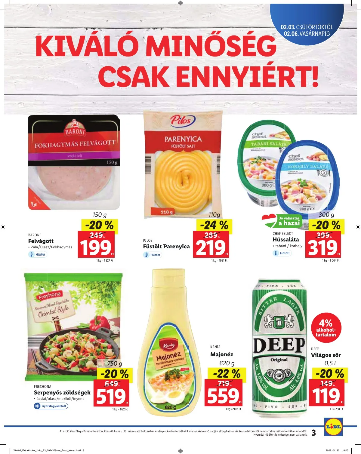 Lidl akciós újság Kunszentmarton 02.03–02.06 – 3. oldal