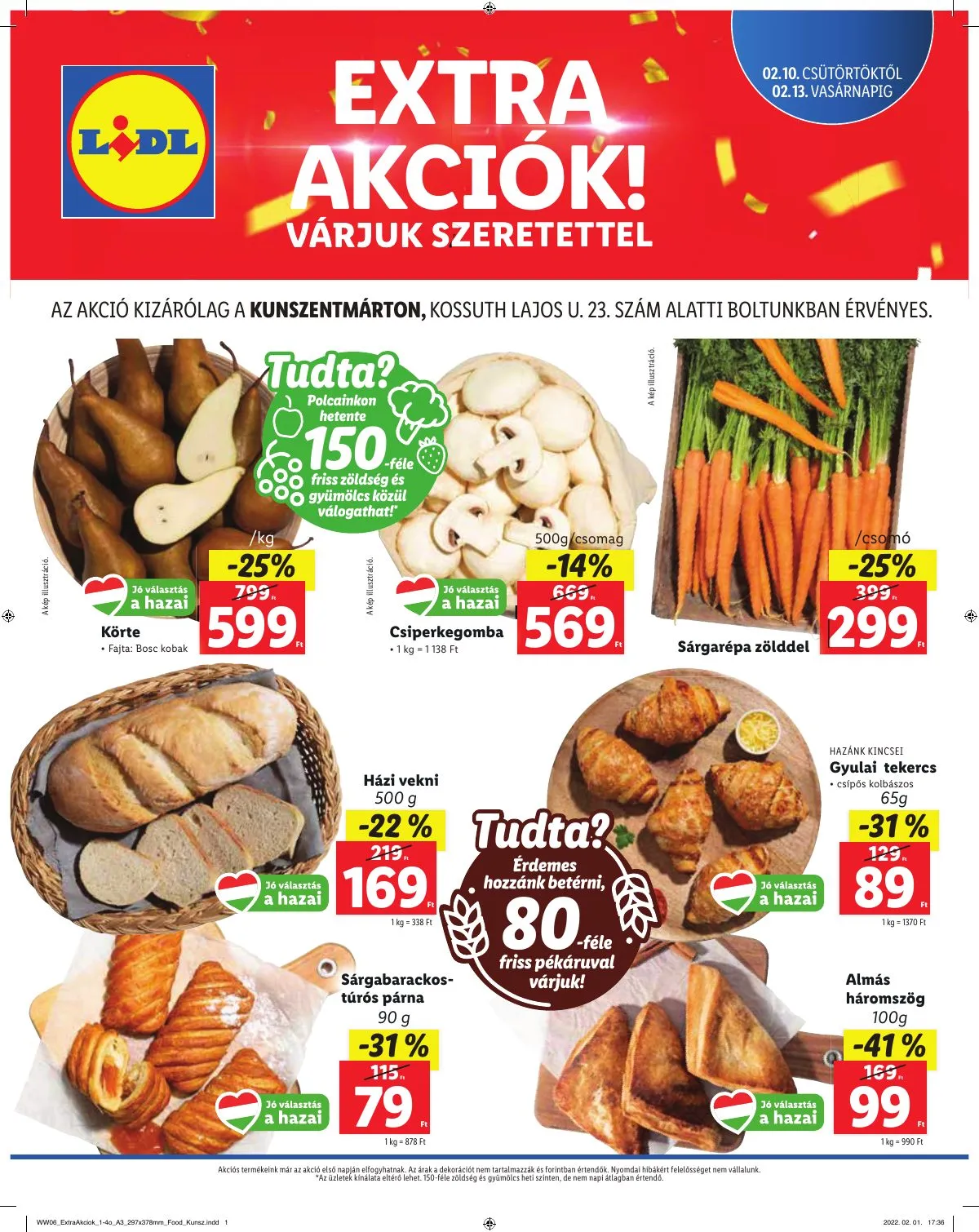 Lidl akciós újság Kunszentmarton 02.10–02.13