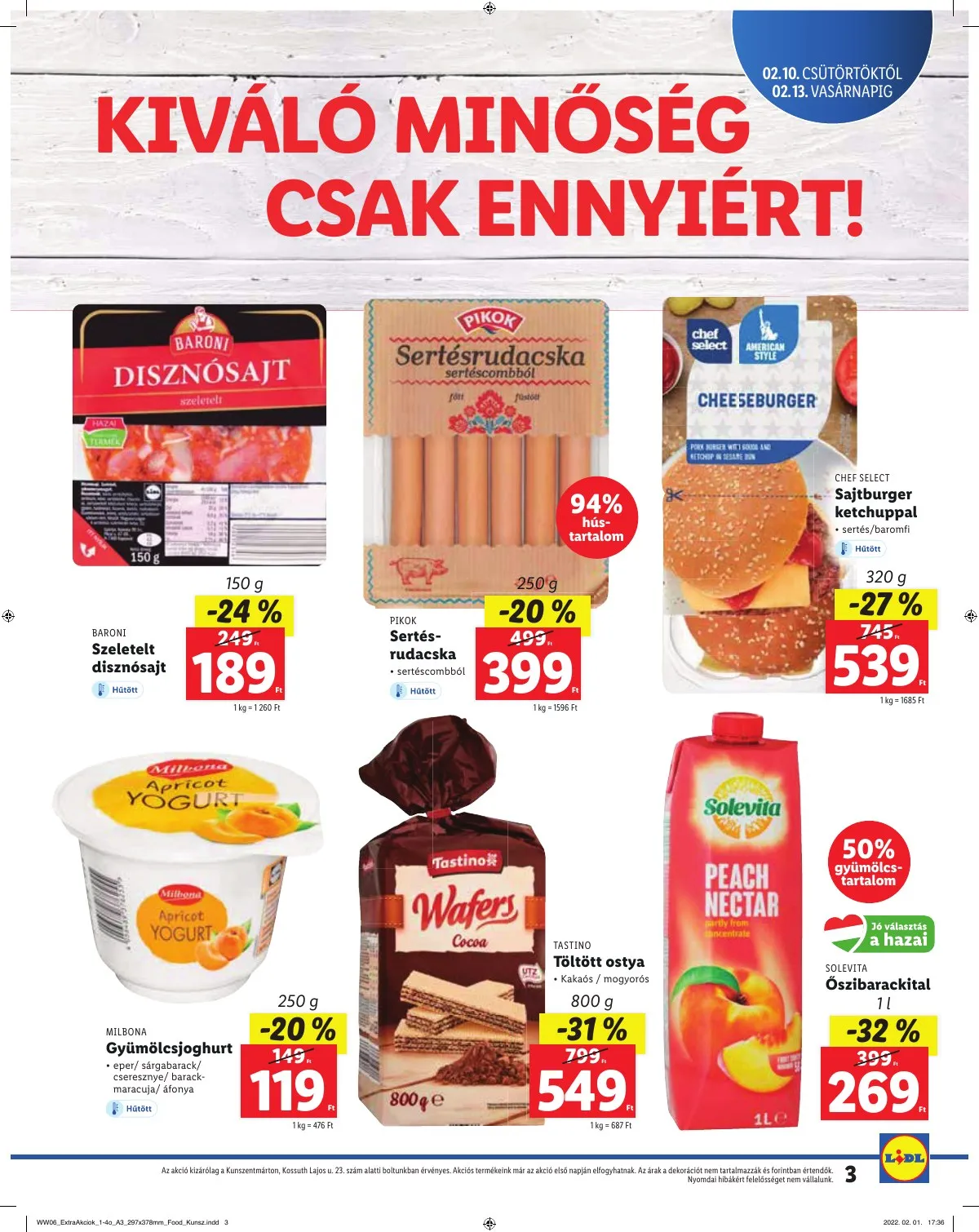 Lidl akciós újság Kunszentmarton 02.10–02.13 – 3. oldal