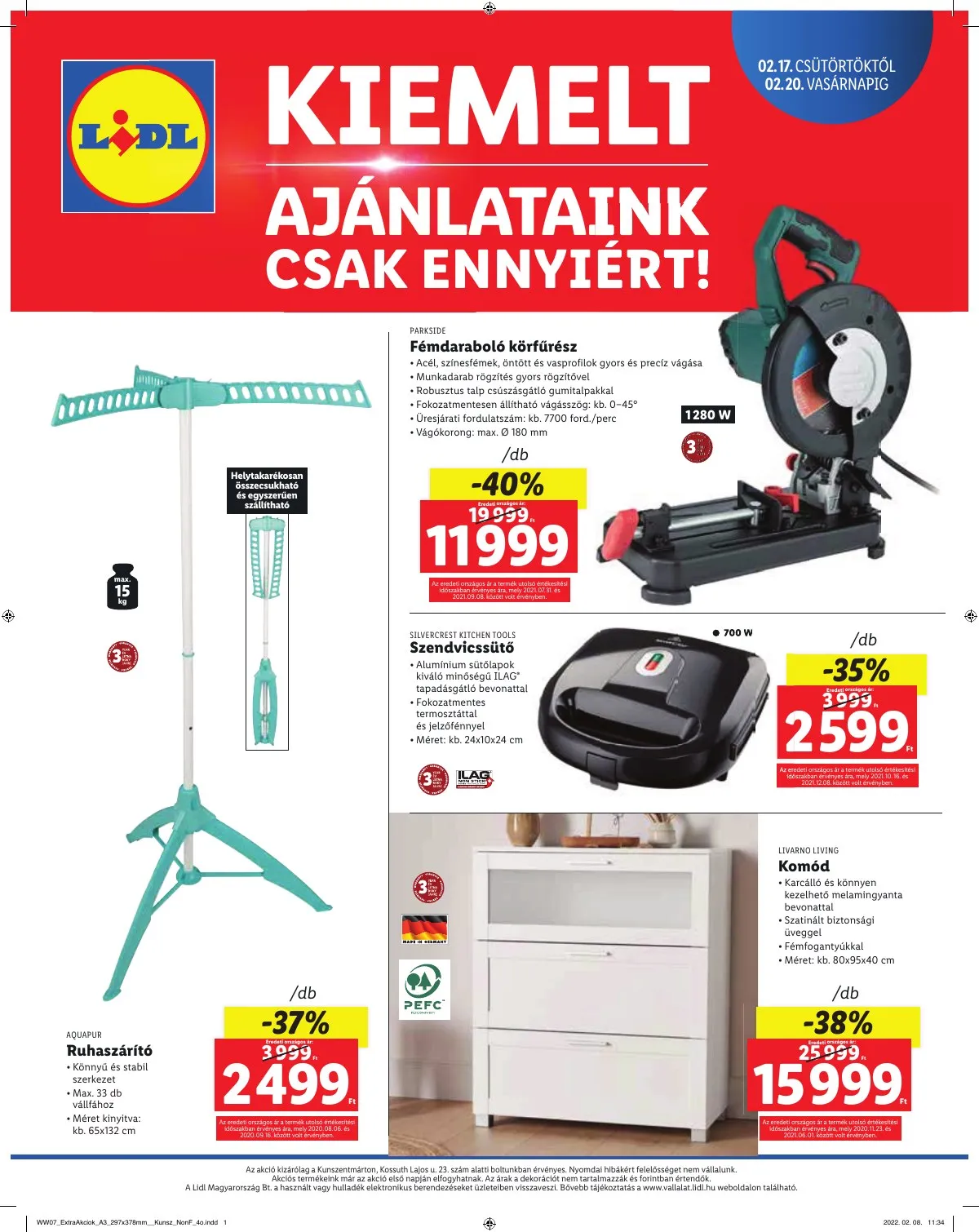 Lidl akciós újság Kunszentmarton 02.17–02.20 – 4. oldal