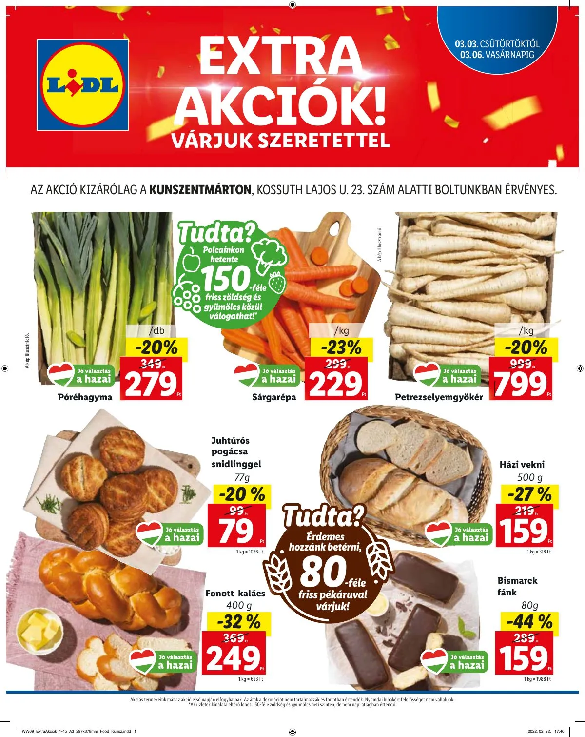 Lidl akciós újság Kunszentmarton 03.03–03.06