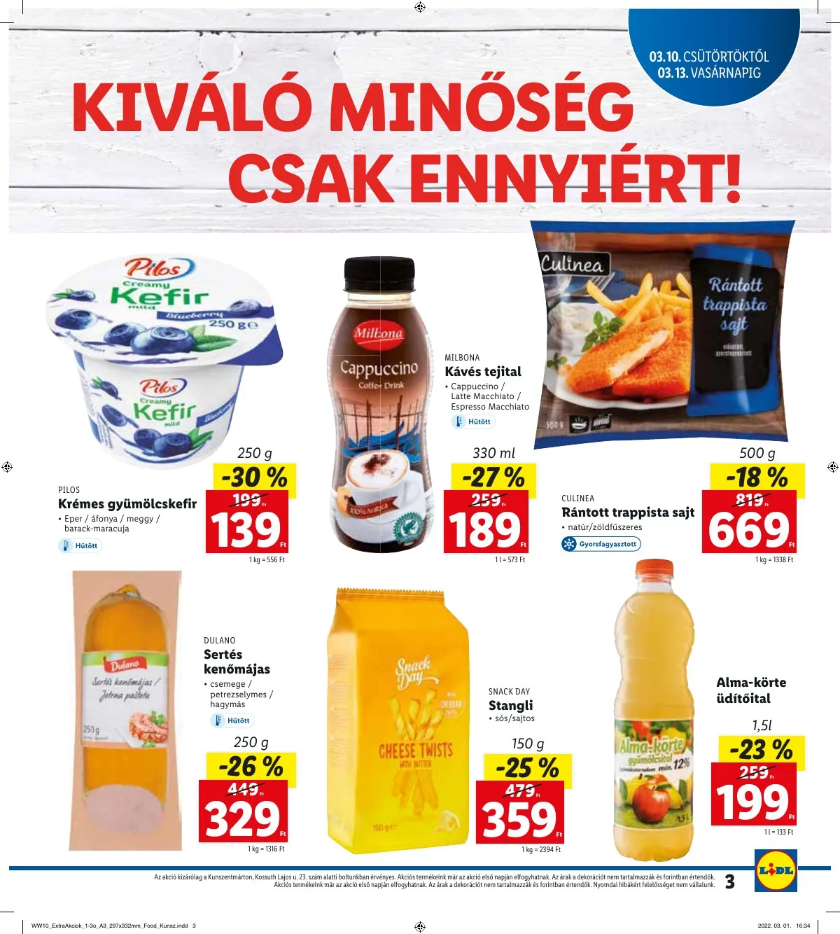 Lidl akciós újság Kunszentmarton 03.10–03.13 – 3. oldal