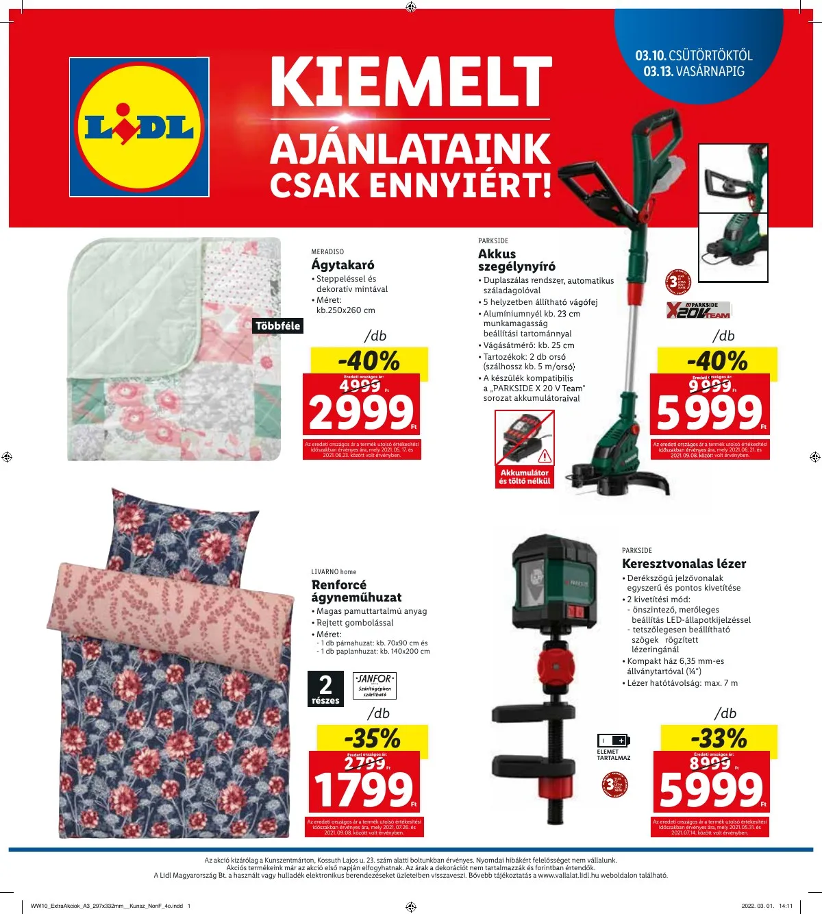 Lidl akciós újság Kunszentmarton 03.10–03.13 – 4. oldal