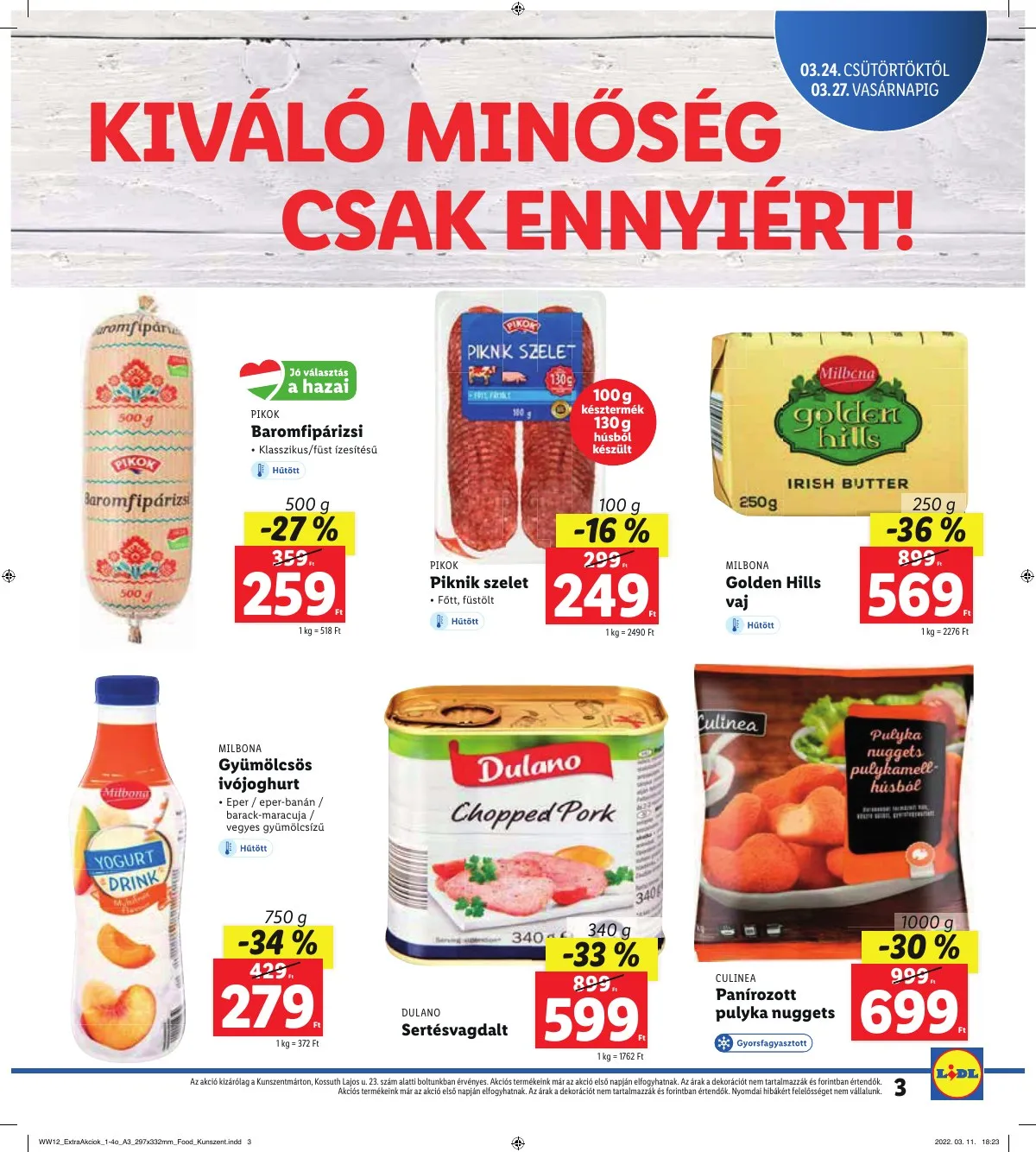 Lidl akciós újság Kunszentmarton 03.24–03.27 – 3. oldal