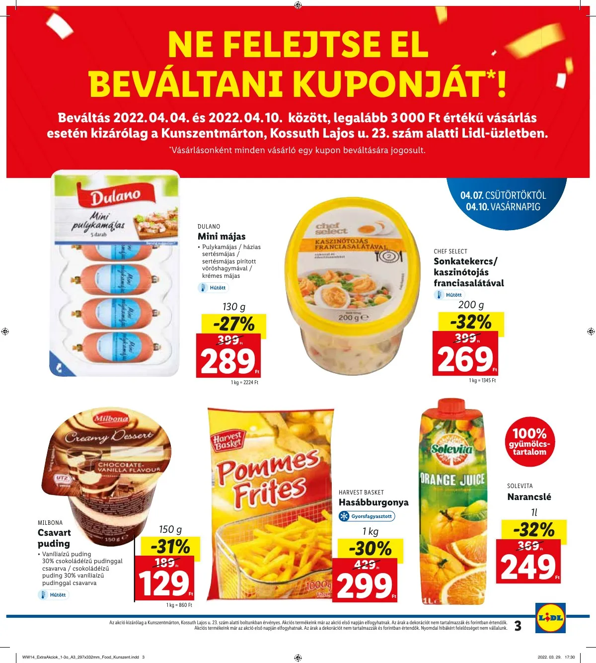 Lidl akciós újság Kunszentmarton 04.07–04.10 – 3. oldal