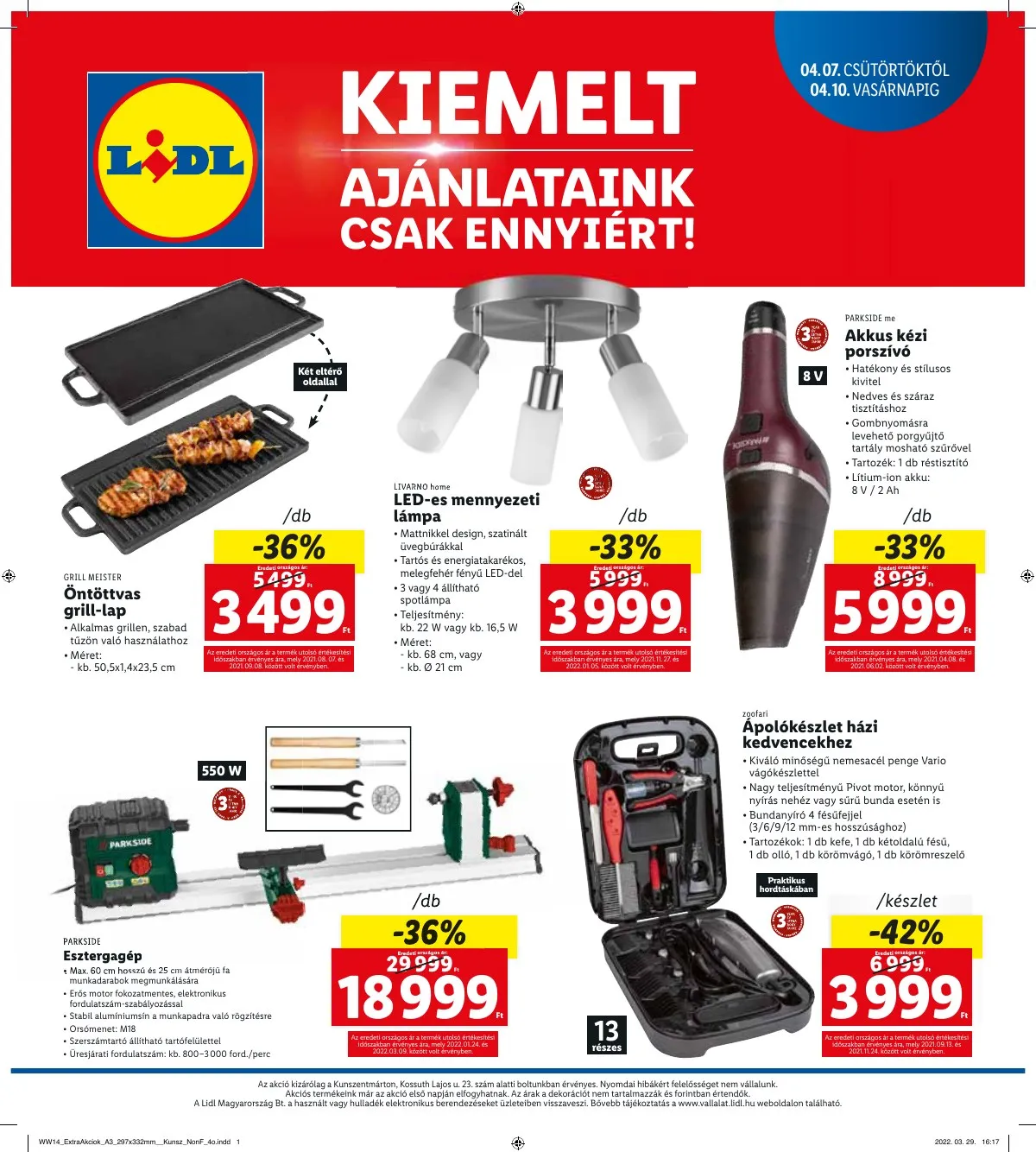 Lidl akciós újság Kunszentmarton 04.07–04.10 – 4. oldal