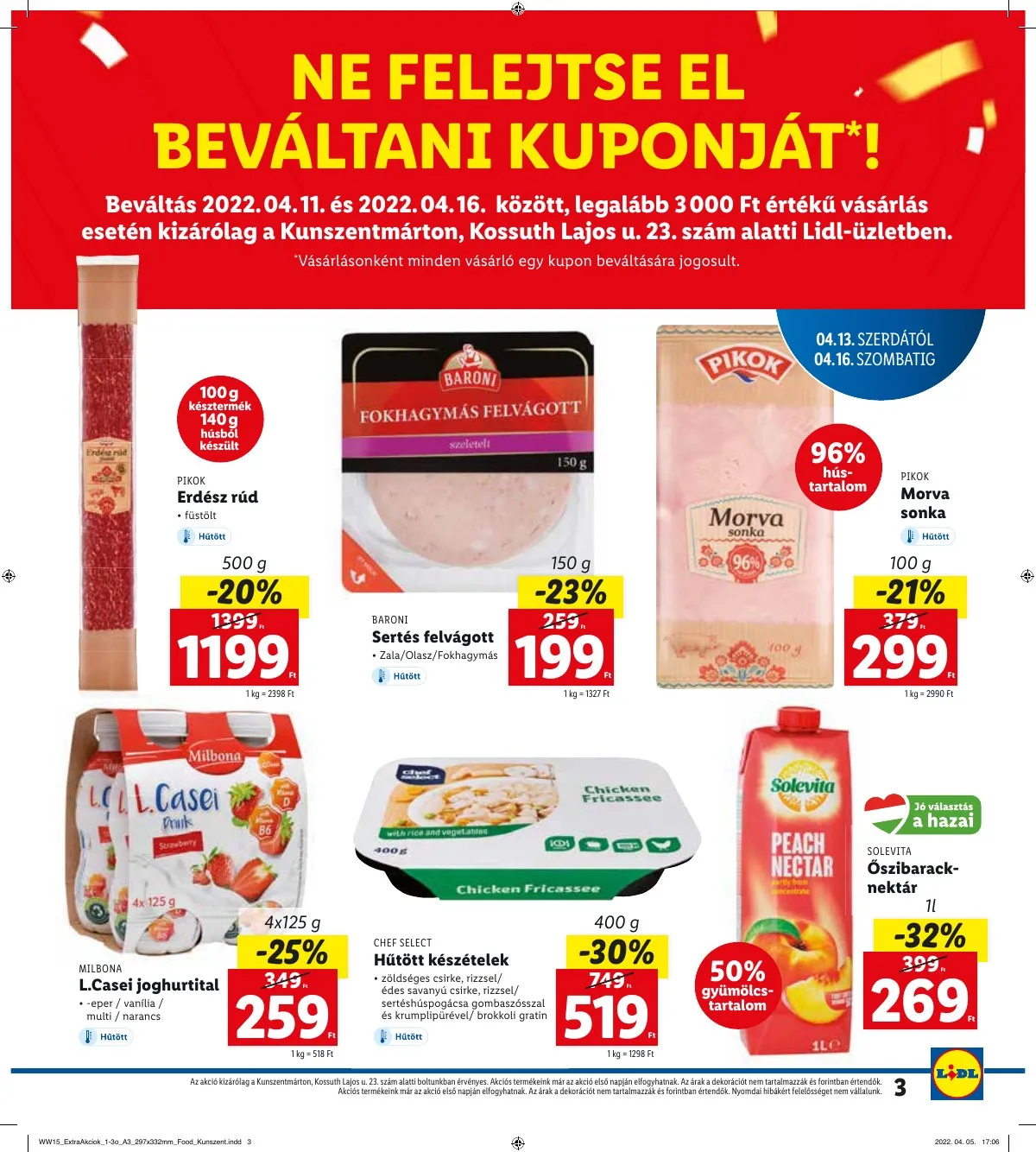 Lidl akciós újság Kunszentmarton 04.13–04.16 – 3. oldal