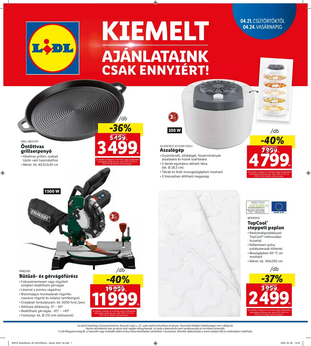 Lidl akciós újság Kunszentmarton 04.21–04.24 – 4. oldal