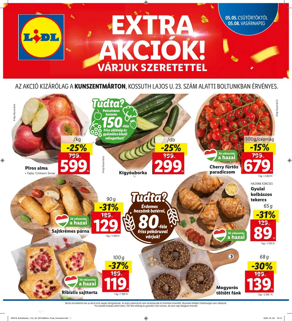 Lidl akciós újság Kunszentmarton 05.05–05.08
