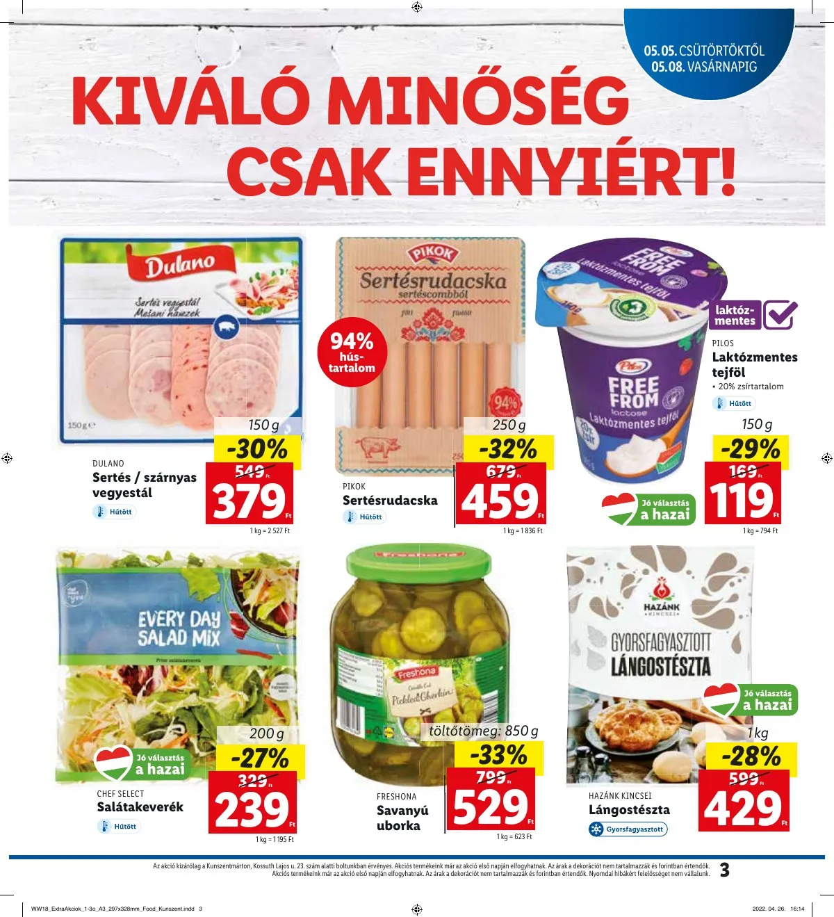 Lidl akciós újság Kunszentmarton 05.05–05.08 – 3. oldal