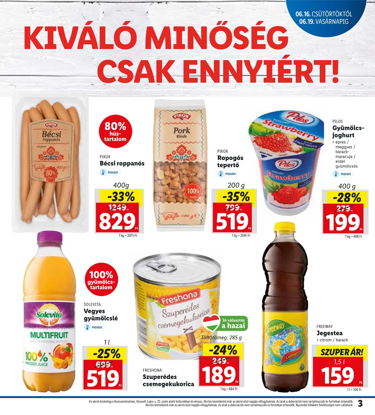 Lidl akciós újság Kunszentmarton 06.16–06.19 – 3. oldal