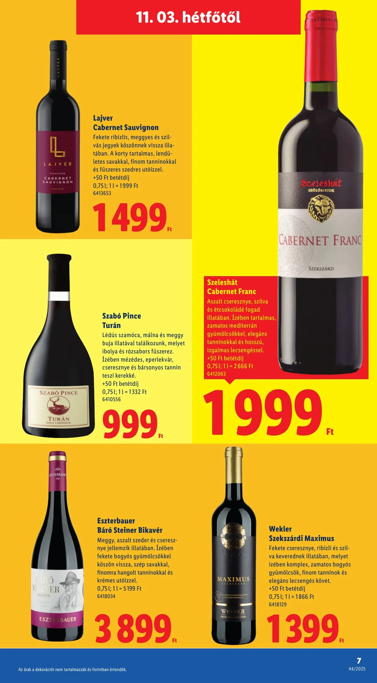 Lidl akciós újság Magyar borkatalogus 11.03–11.03 – 3. oldal