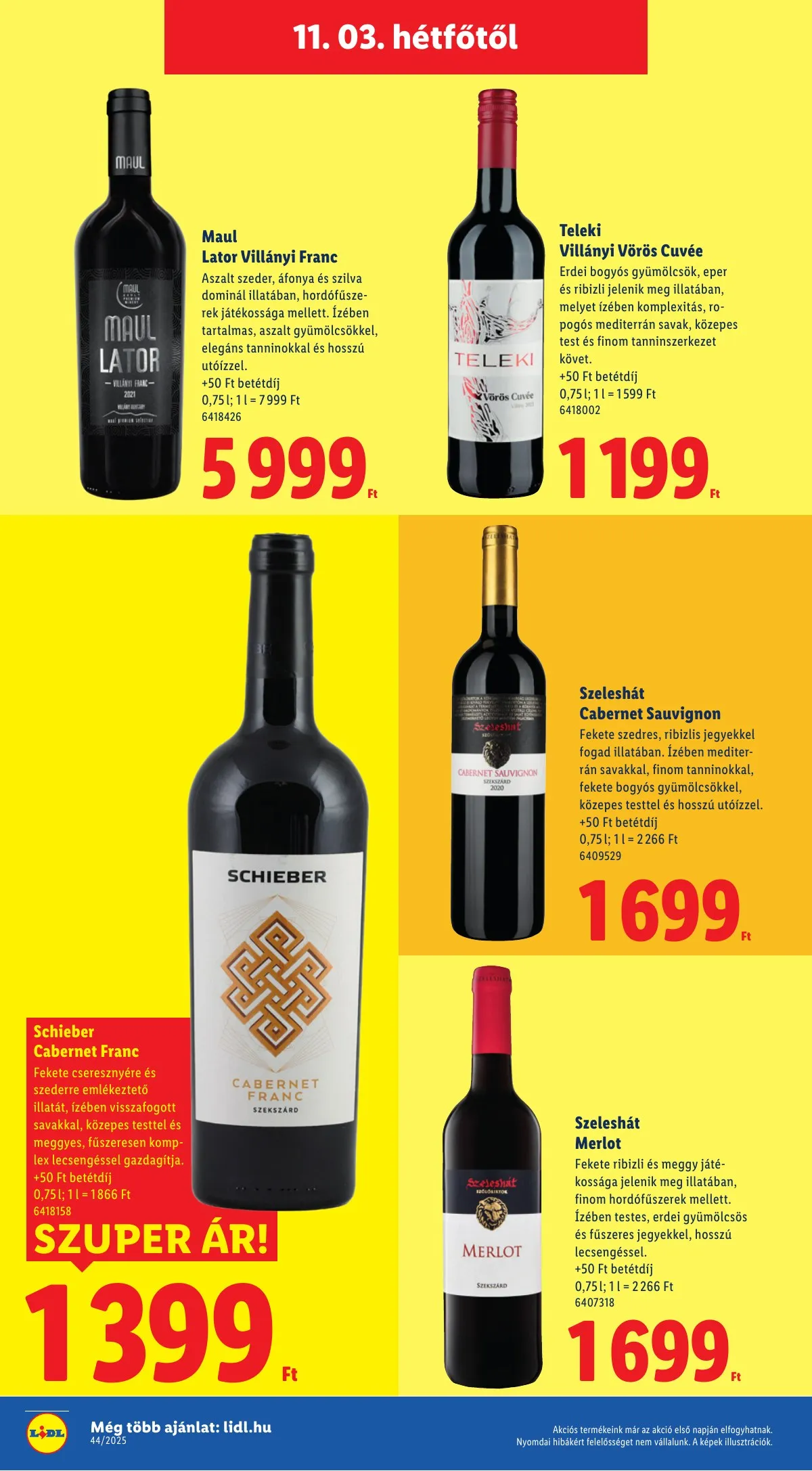 Lidl akciós újság Magyar borkatalogus 11.03–11.03 – 4. oldal