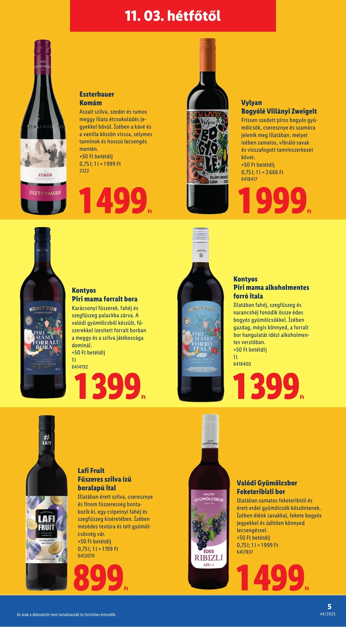 Lidl akciós újság Magyar borkatalogus 11.03–11.03 – 5. oldal