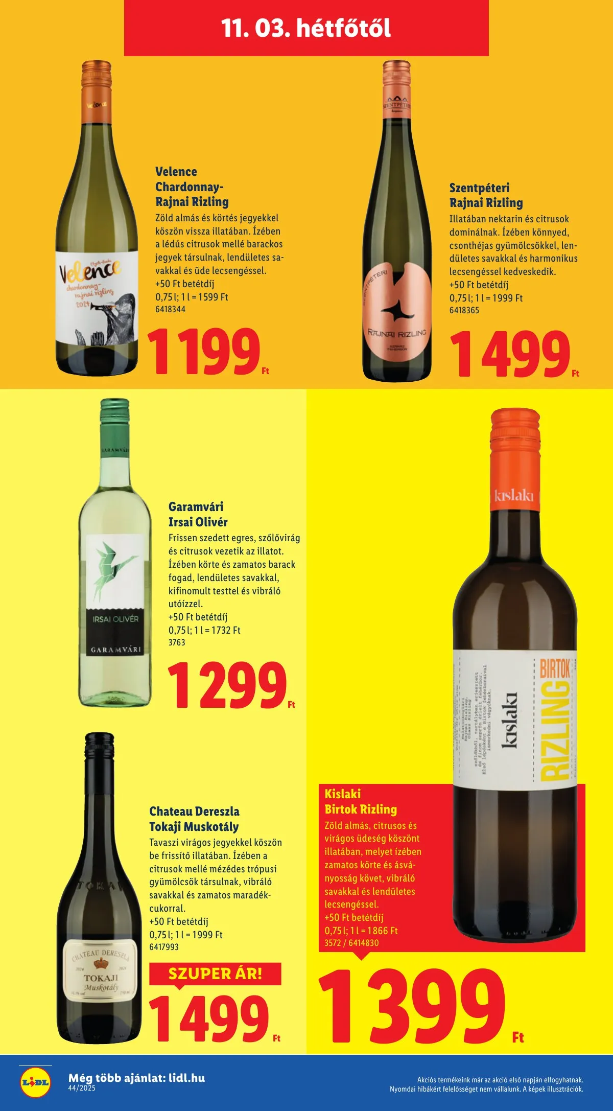 Lidl akciós újság Magyar borkatalogus 11.03–11.03 – 6. oldal