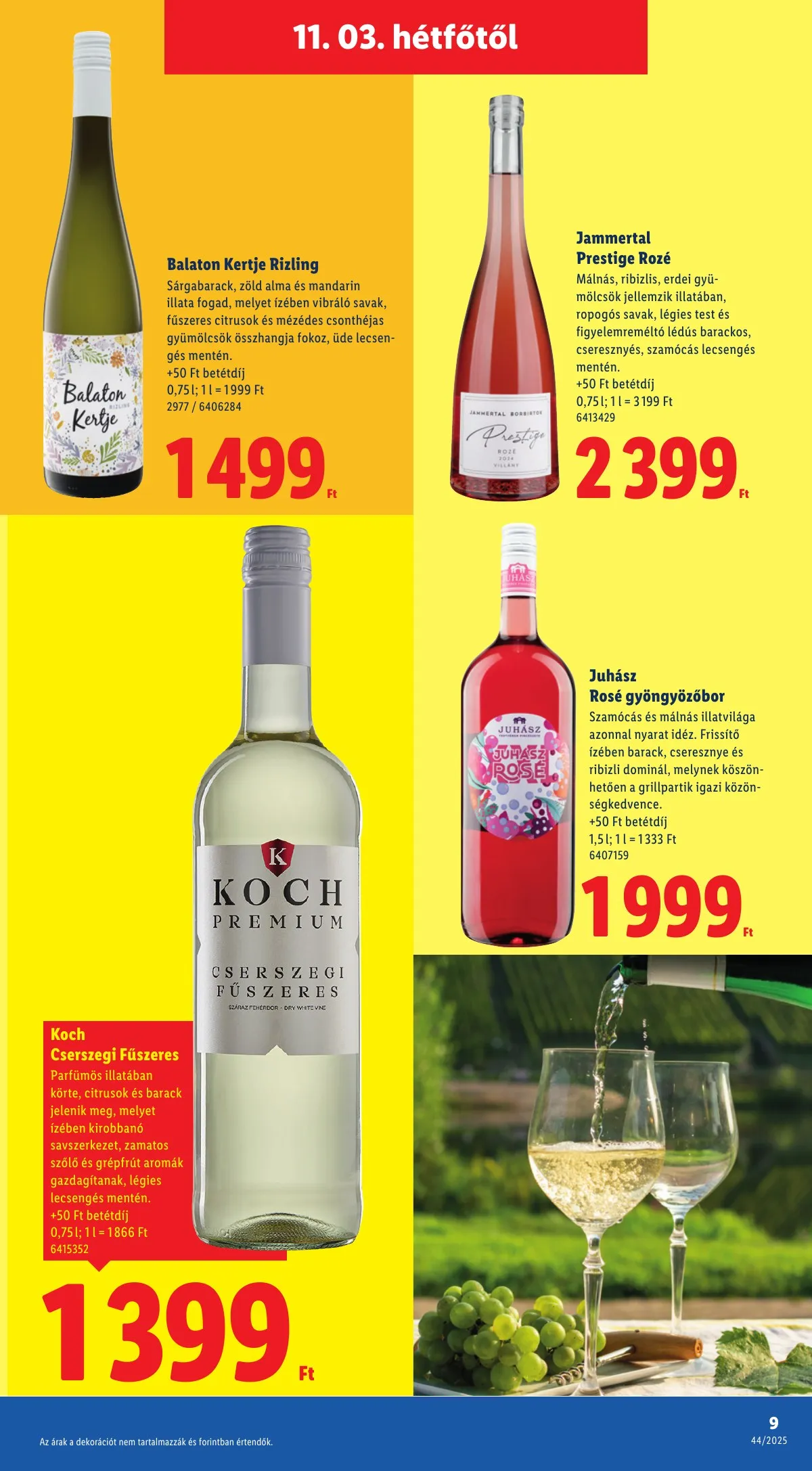 Lidl akciós újság Magyar borkatalogus 11.03–11.03 – 9. oldal