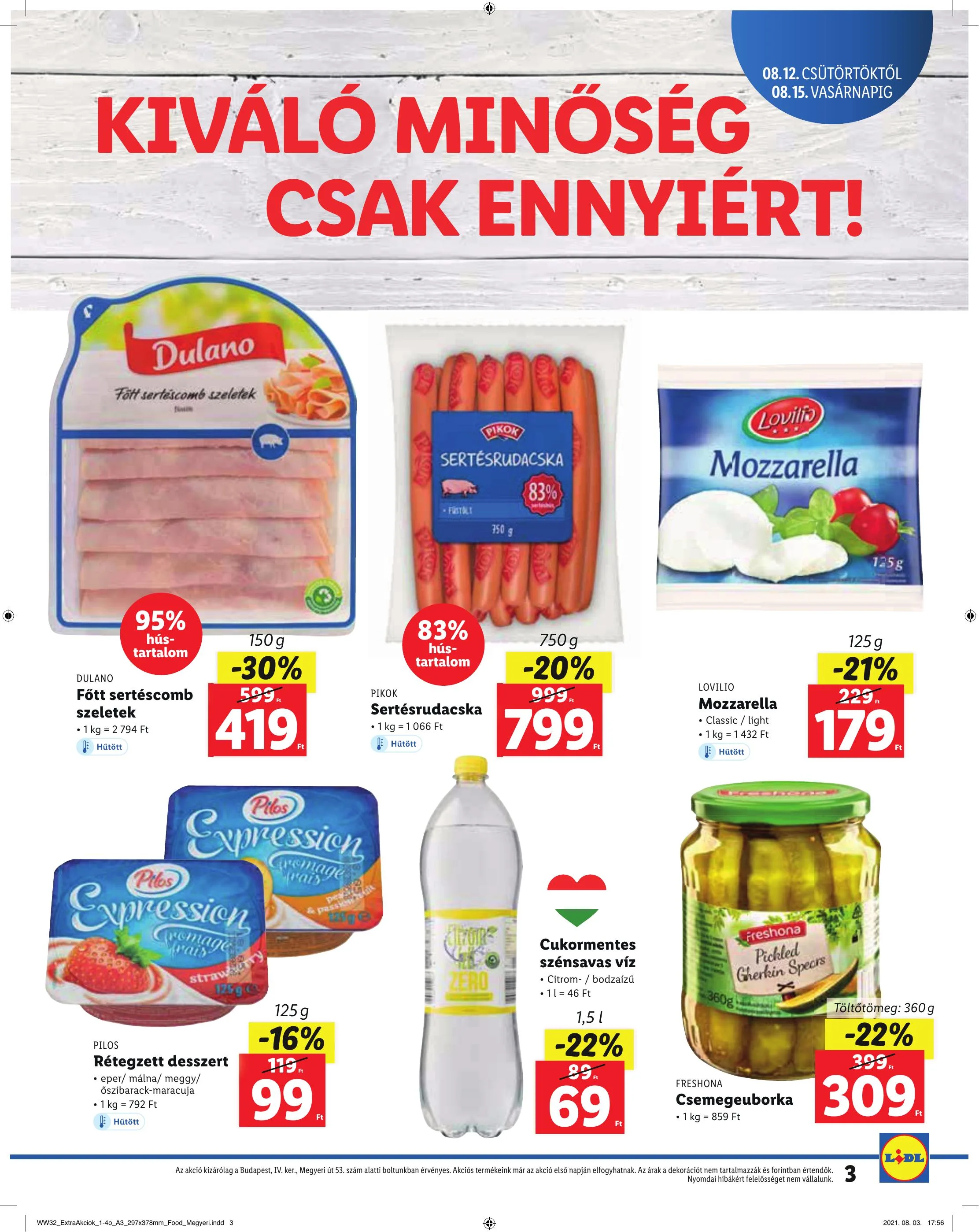 Lidl akciós újság Megyeri Ut 08.12–08.15 – 3. oldal