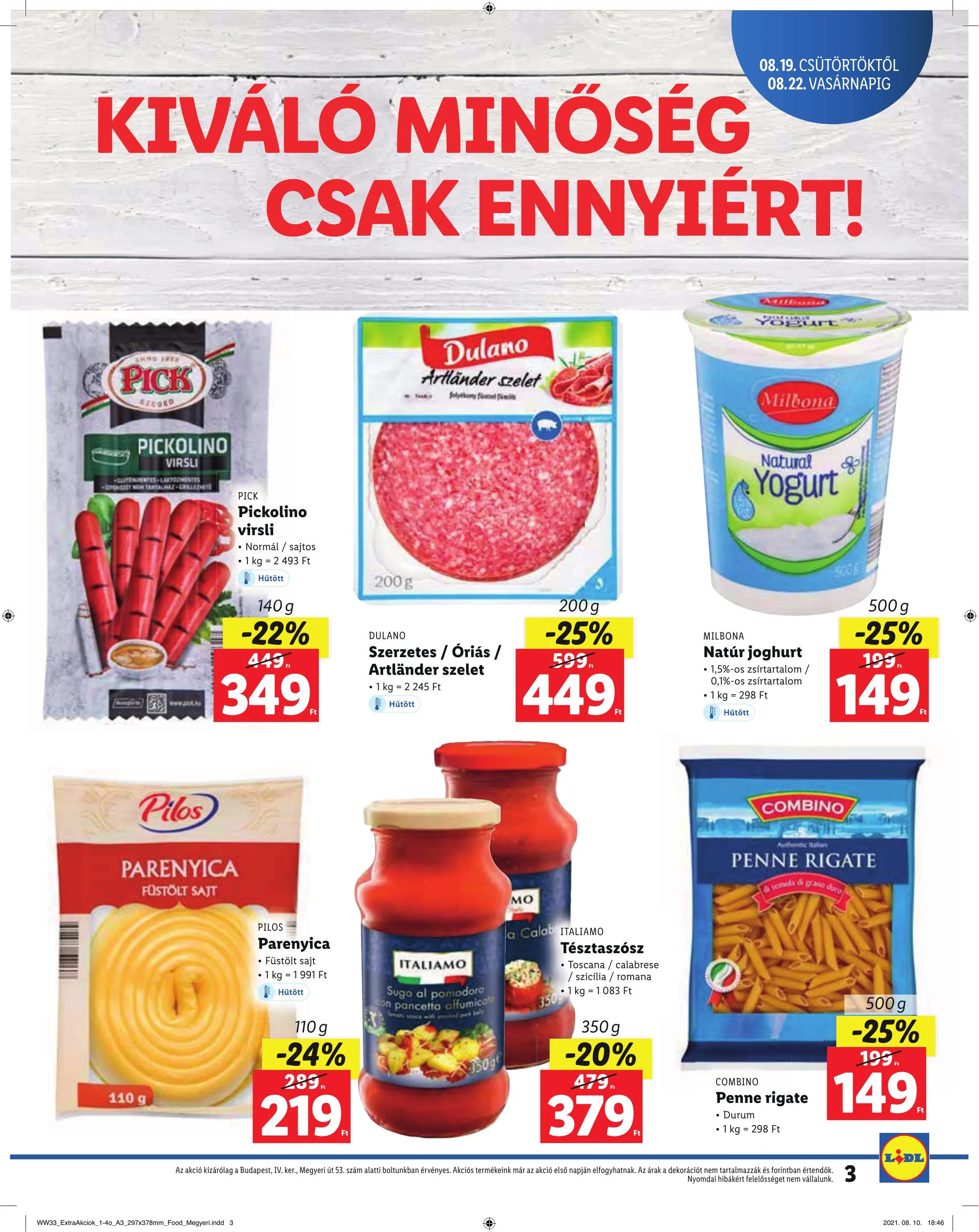 Lidl akciós újság Megyeri Ut 08.19–08.22 – 3. oldal