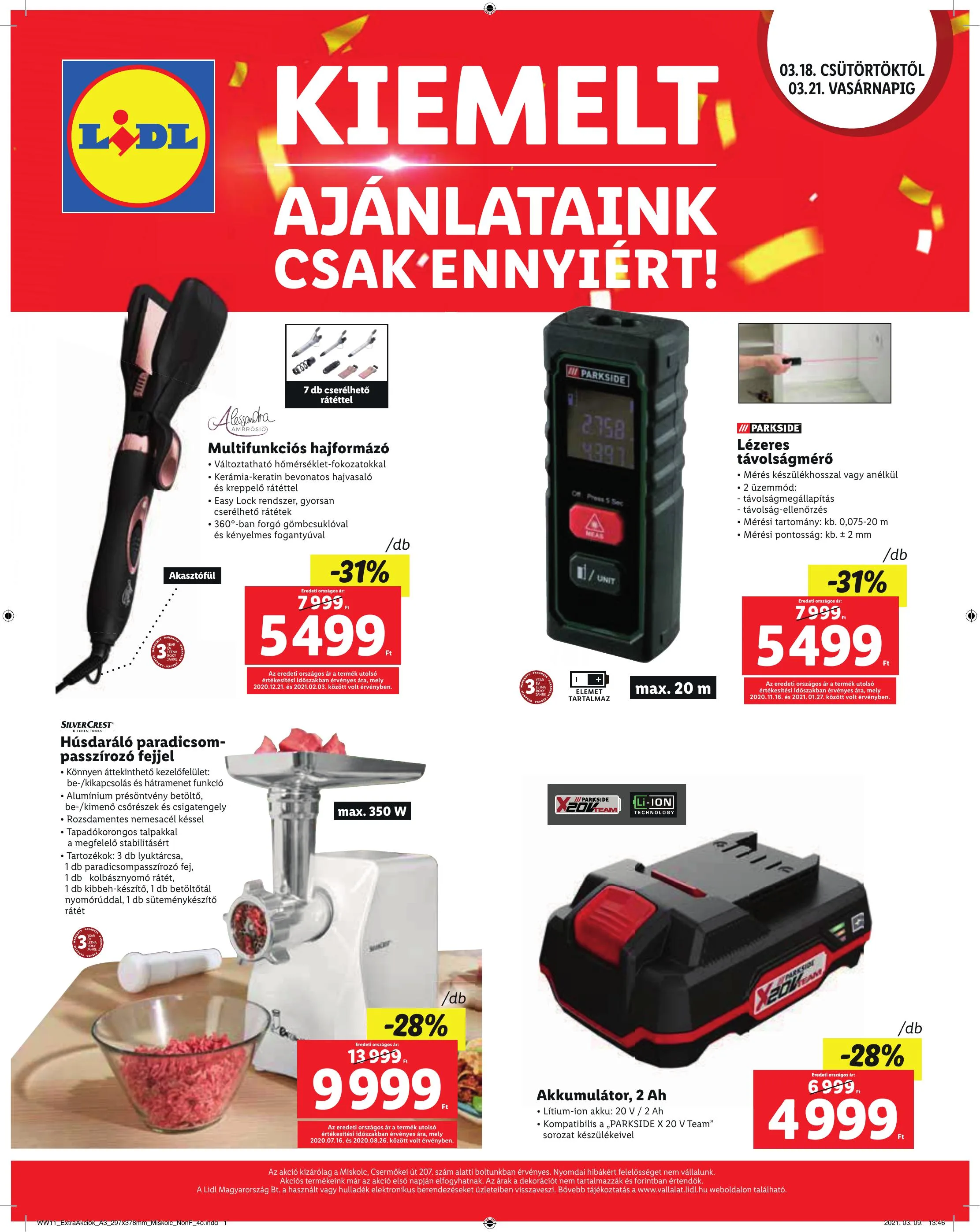 Lidl akciós újság Miskolc 03.18–03.21 – 4. oldal