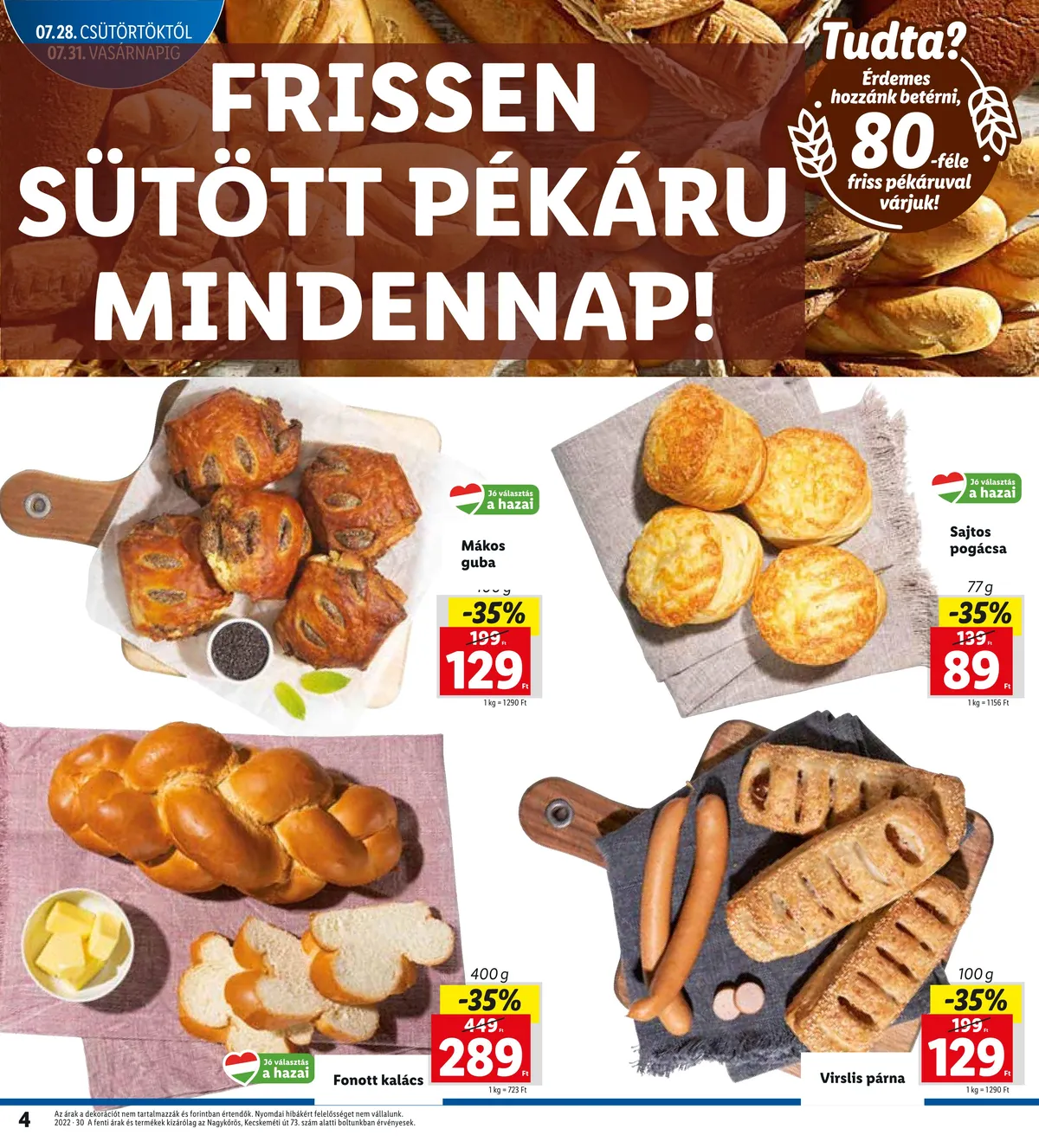 Lidl akciós újság Nagykoros 07.28–07.31 – 4. oldal