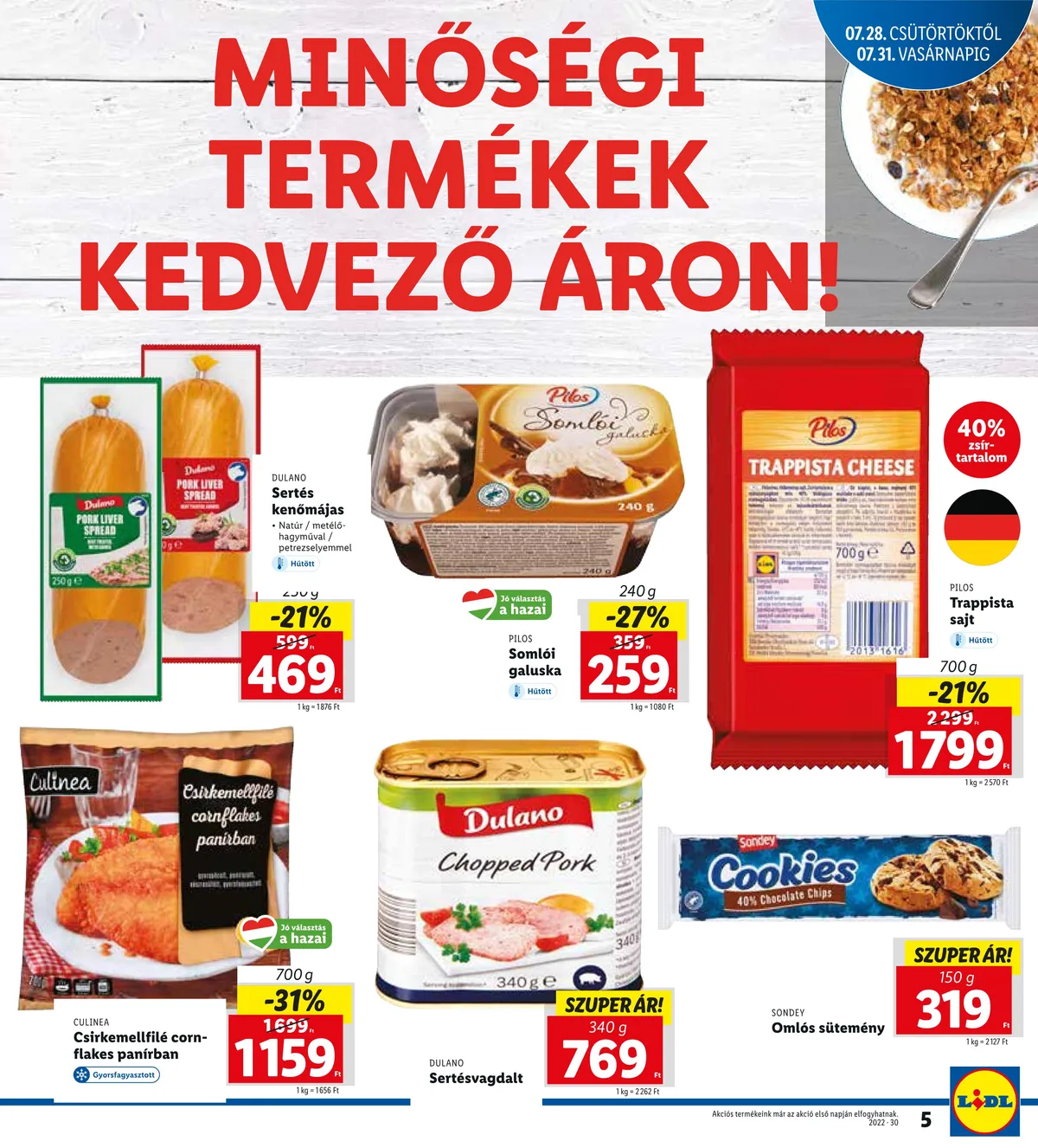 Lidl akciós újság Nagykoros 07.28–07.31 – 5. oldal