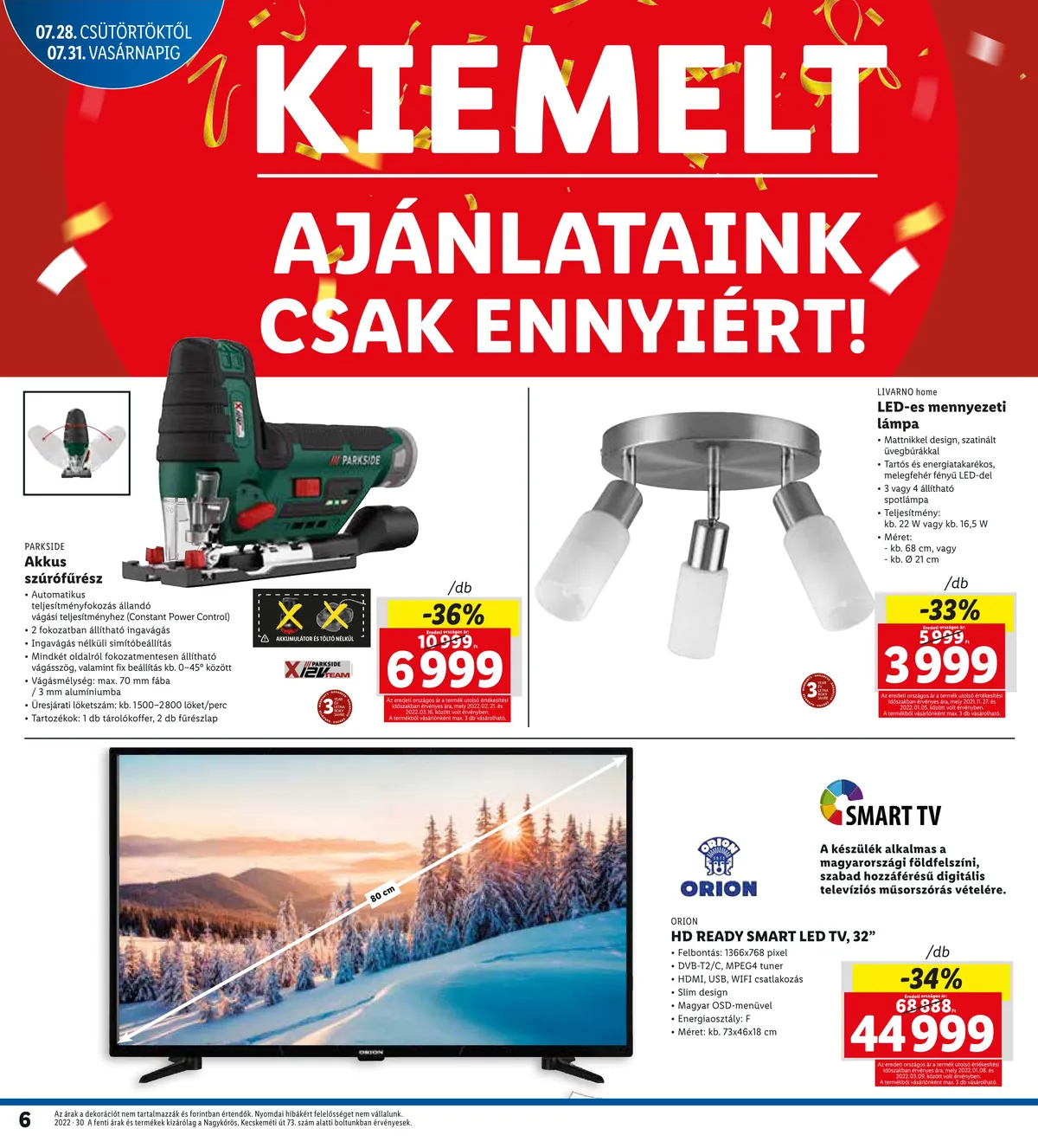 Lidl akciós újság Nagykoros 07.28–07.31 – 6. oldal