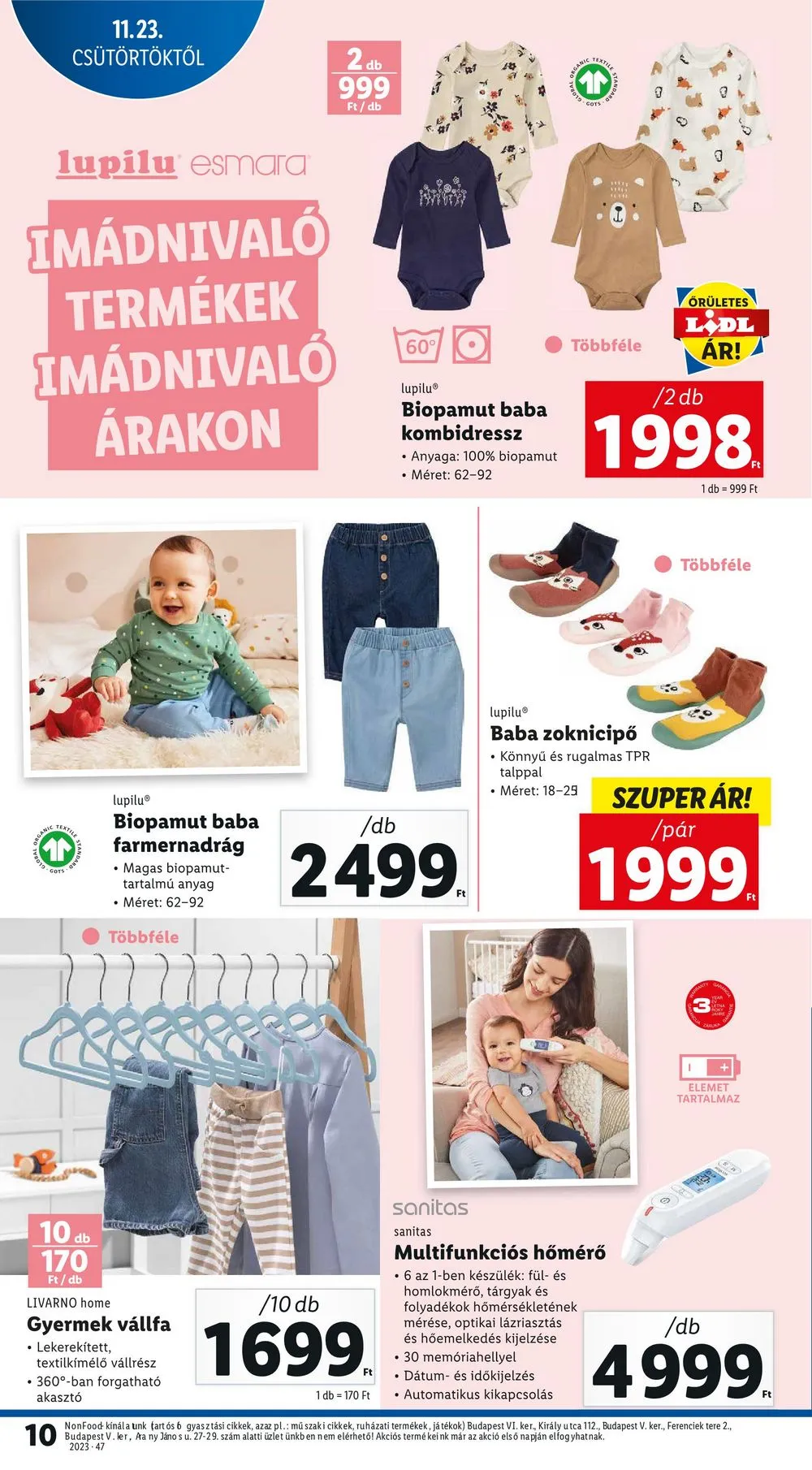 Lidl akciós újság Nonfood 11.23–11.23 – 10. oldal