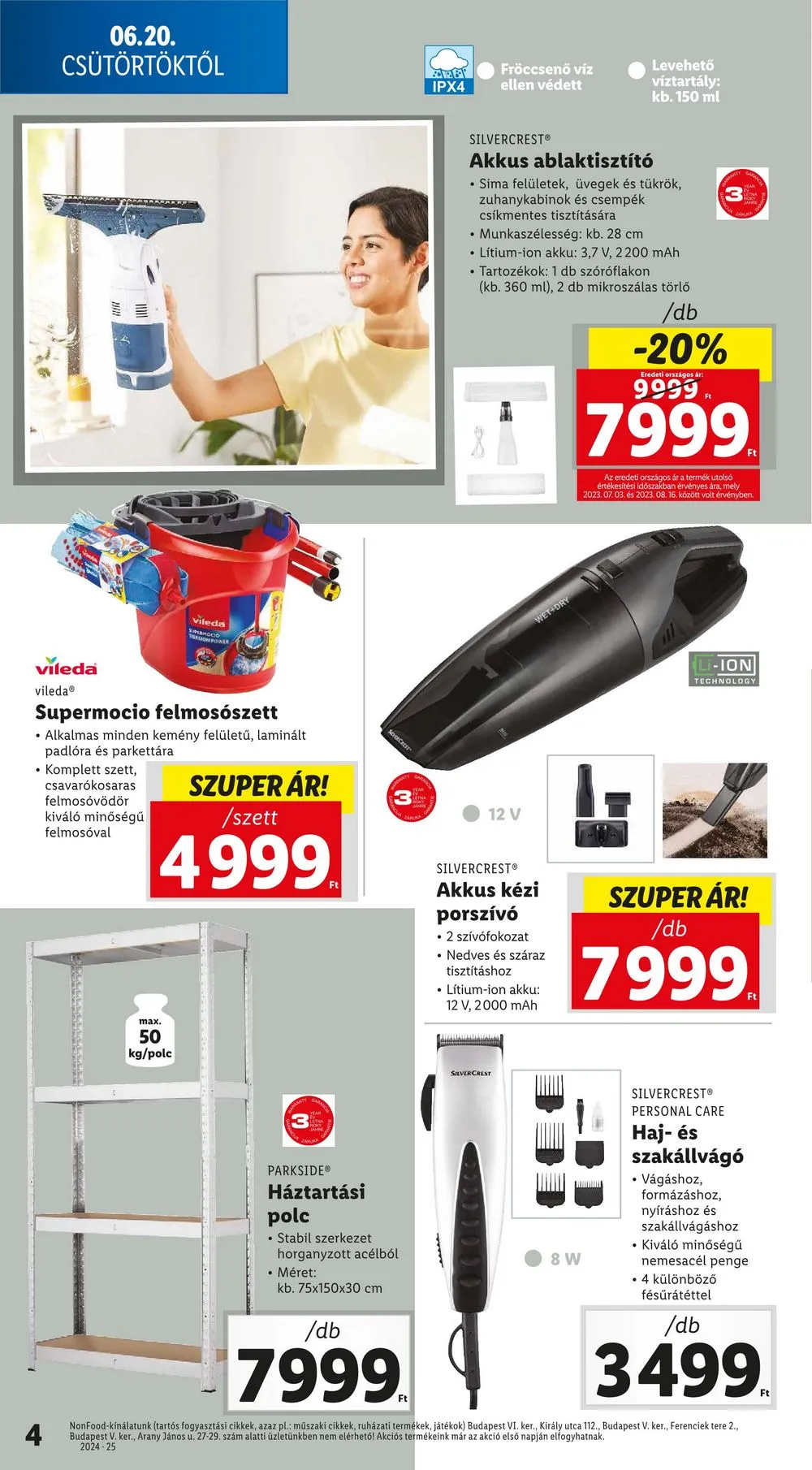 Lidl akciós újság Nonfood 06.20–06.20 – 4. oldal