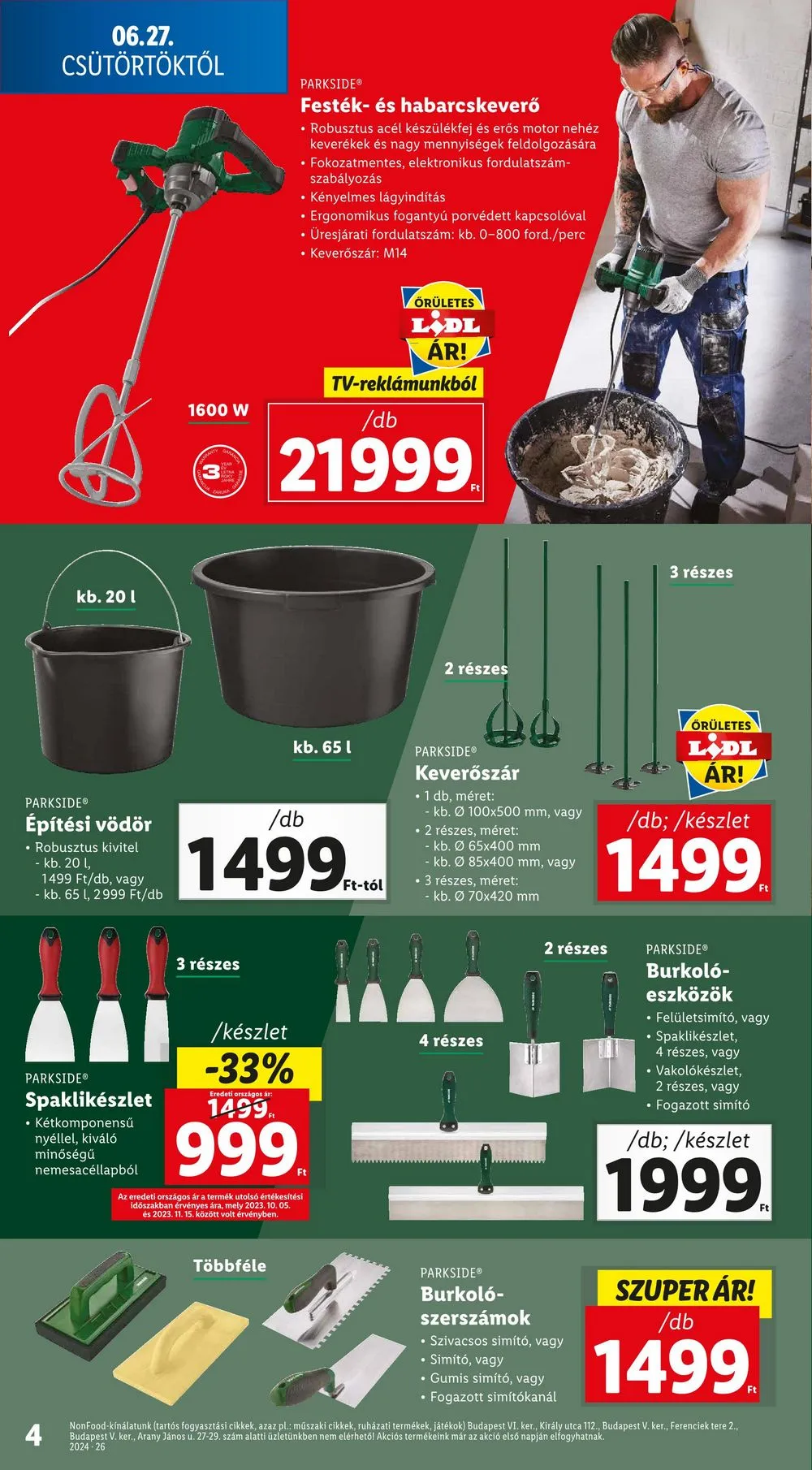 Lidl akciós újság Nonfood 06.27–06.27 – 4. oldal
