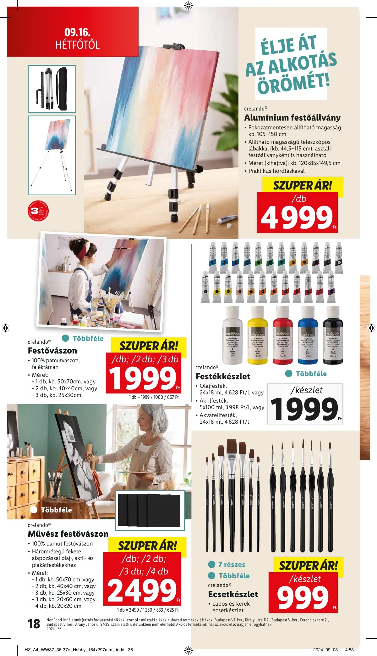 Lidl akciós újság Nonfood 09.12–09.12 – 18. oldal