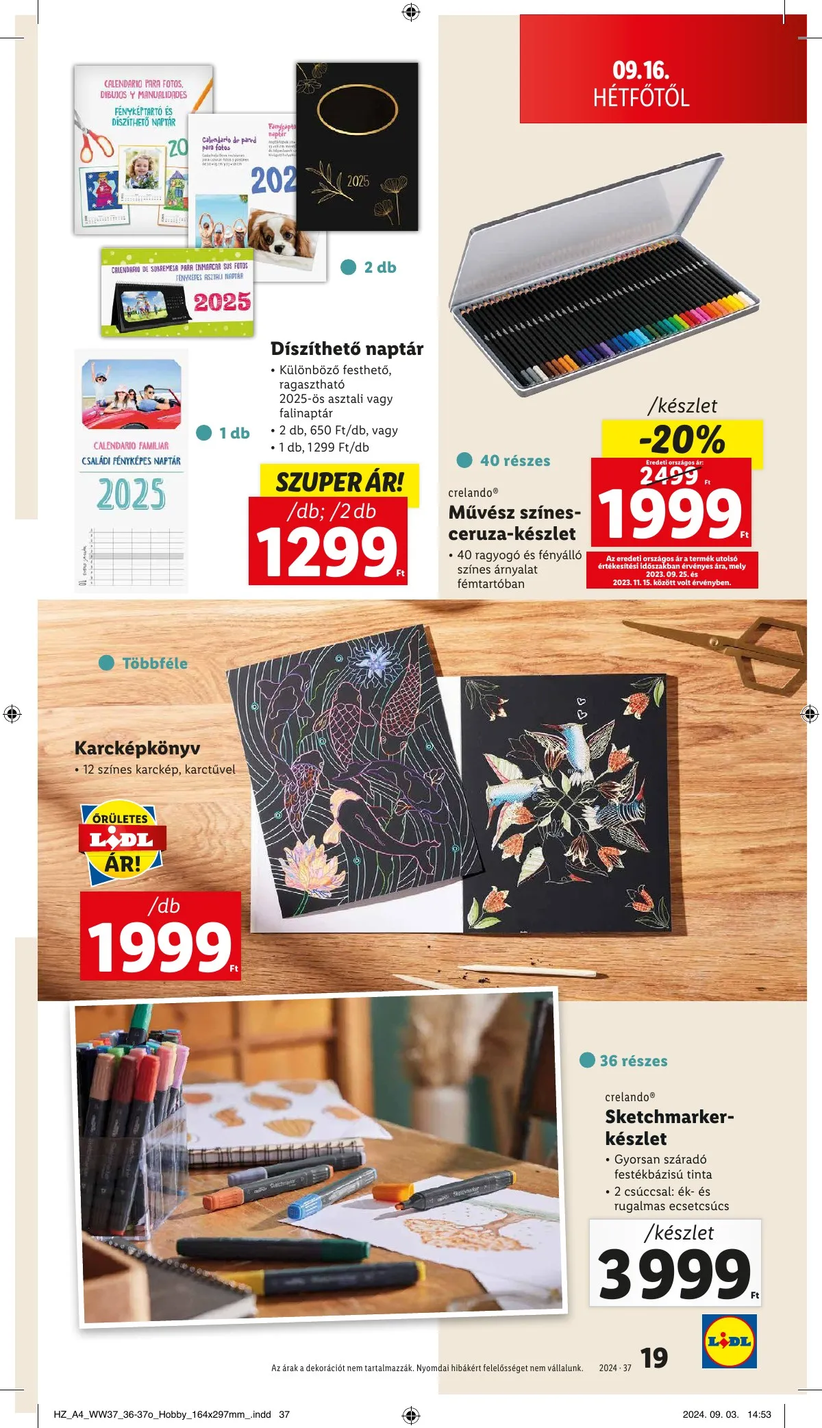 Lidl akciós újság Nonfood 09.12–09.12 – 19. oldal